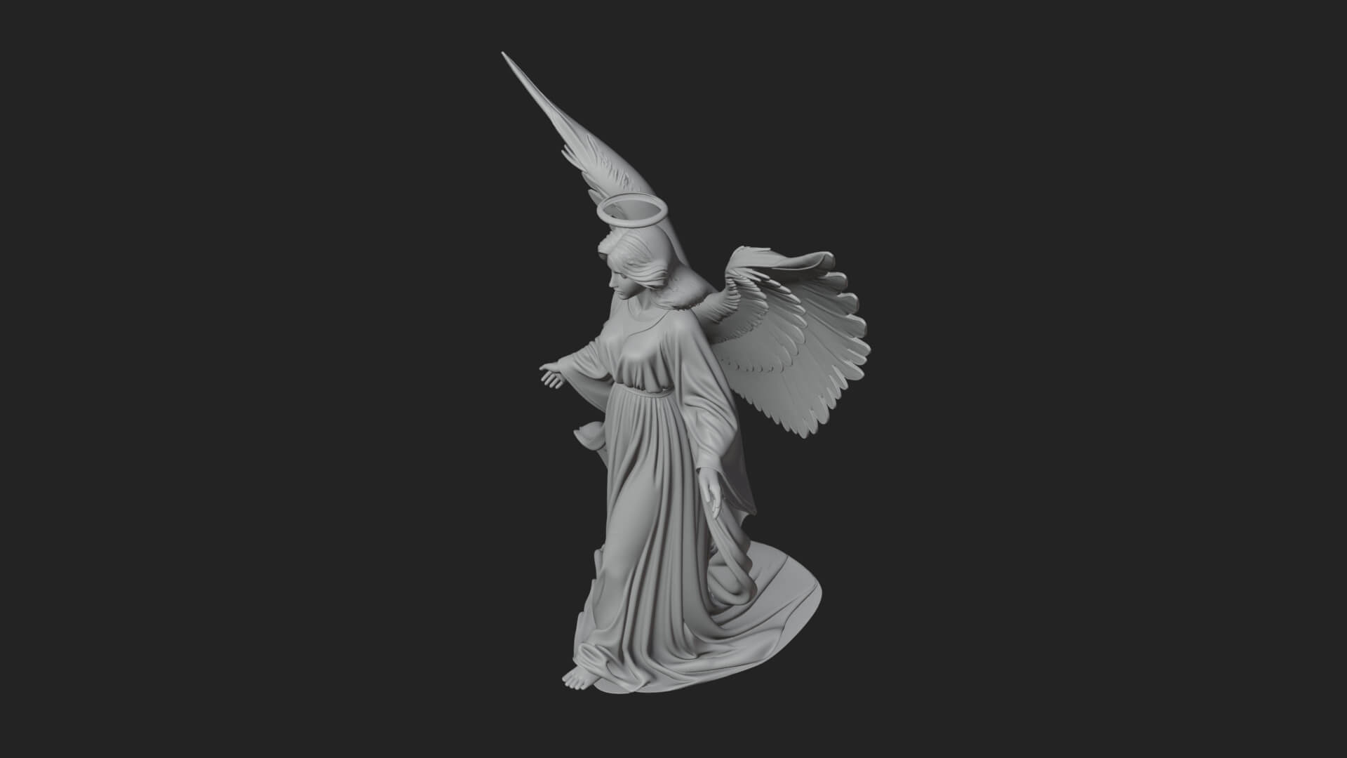 Guardian Angel Statue Design 7 3D Print Model 3D Model