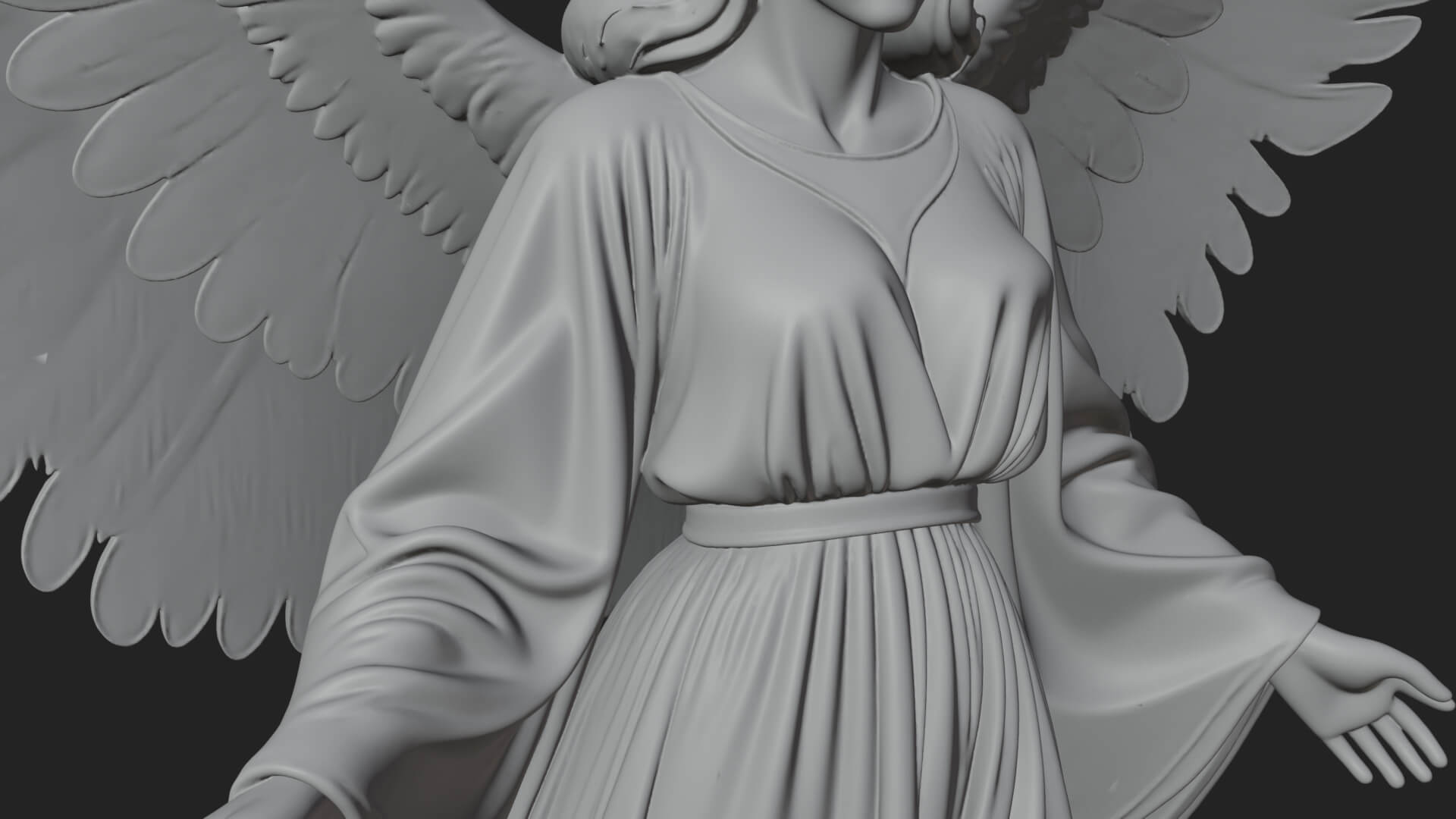 Guardian Angel Statue Design 7 3D Print Model 3D Model