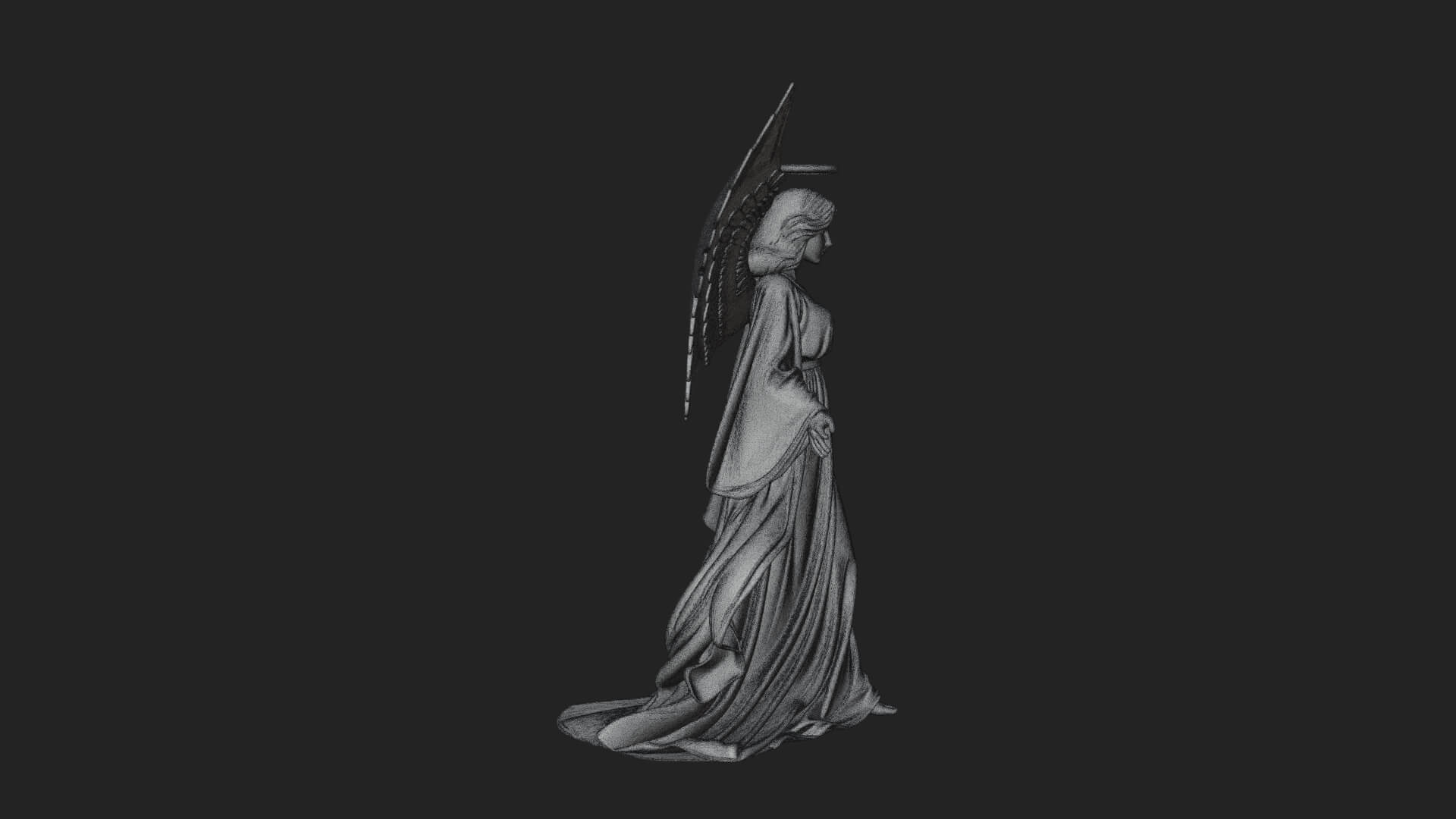 Guardian Angel Statue Design 7 3D Print Model 3D Model