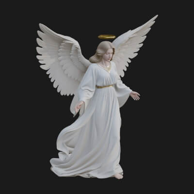 Guardian Angel Statue Design 7 3D Print Model
