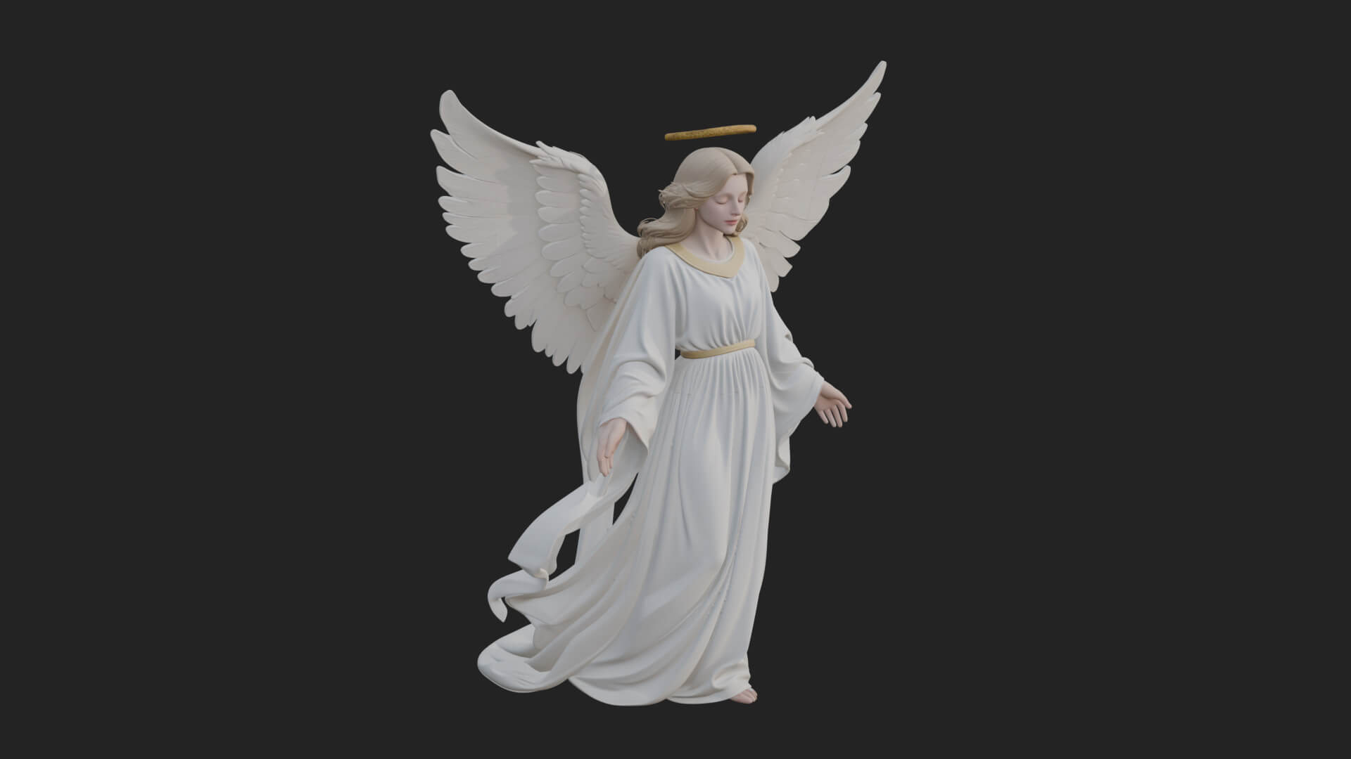 Guardian Angel Statue Design 8 3D Print Model 3D Model