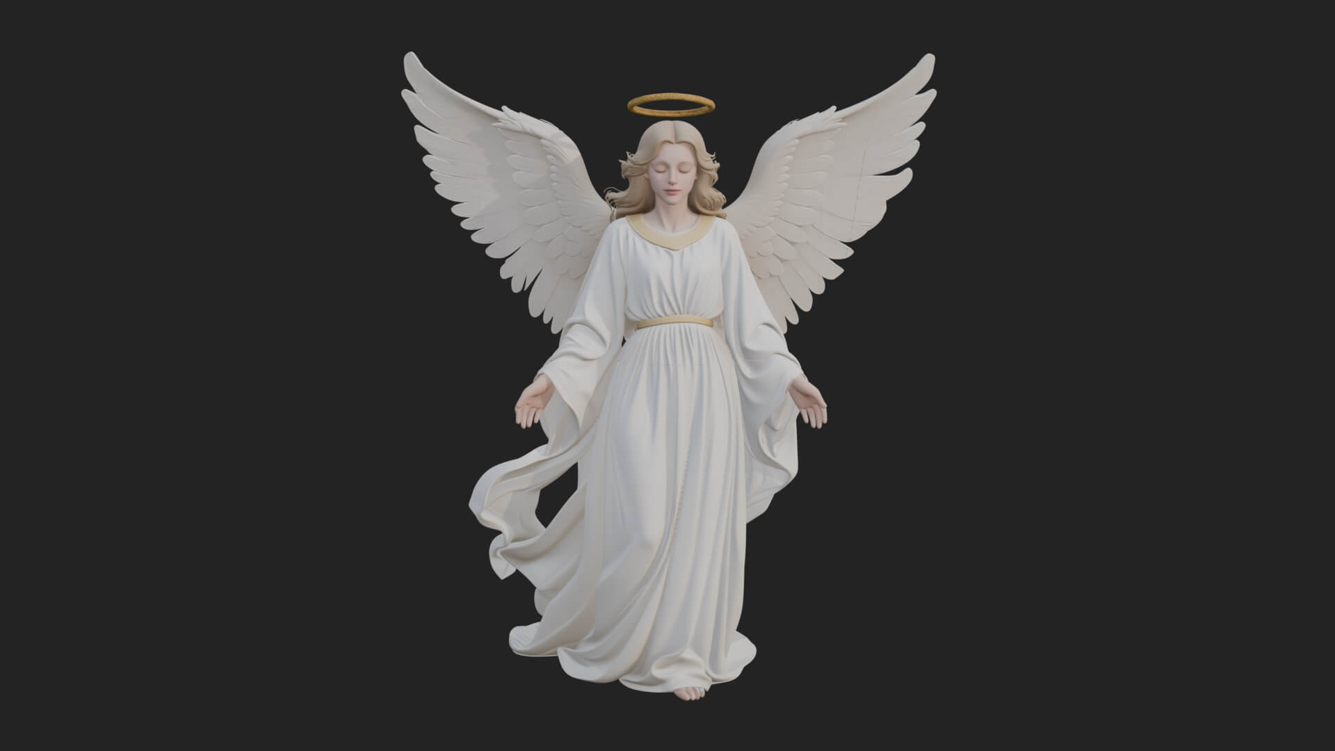 Guardian Angel Statue Design 8 3D Print Model 3D Model