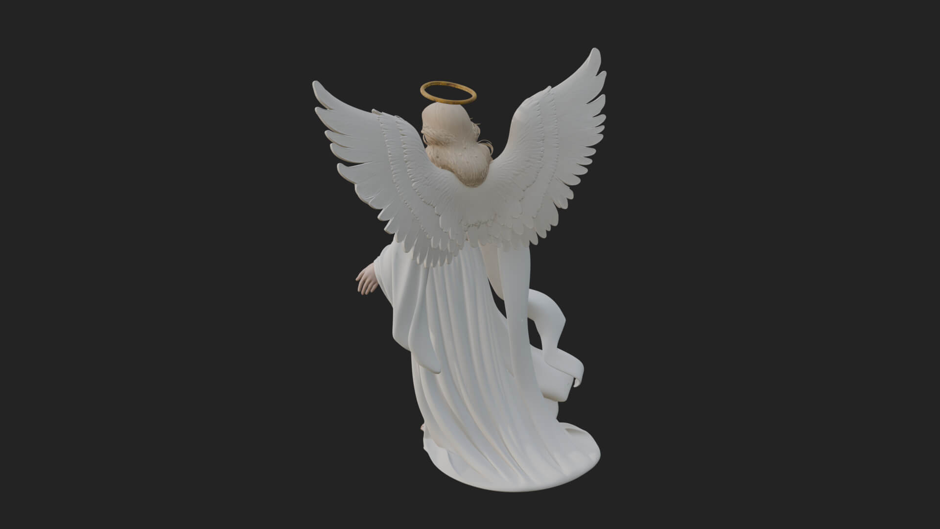 Guardian Angel Statue Design 8 3D Print Model 3D Model