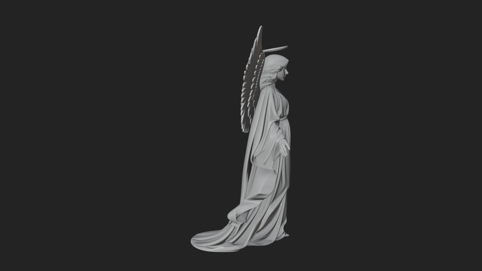 Guardian Angel Statue Design 8 3D Print Model 3D Model
