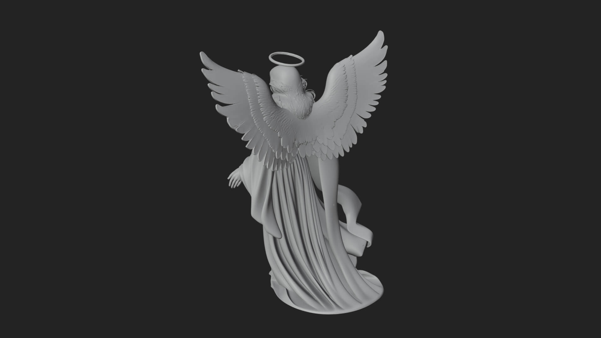Guardian Angel Statue Design 8 3D Print Model 3D Model