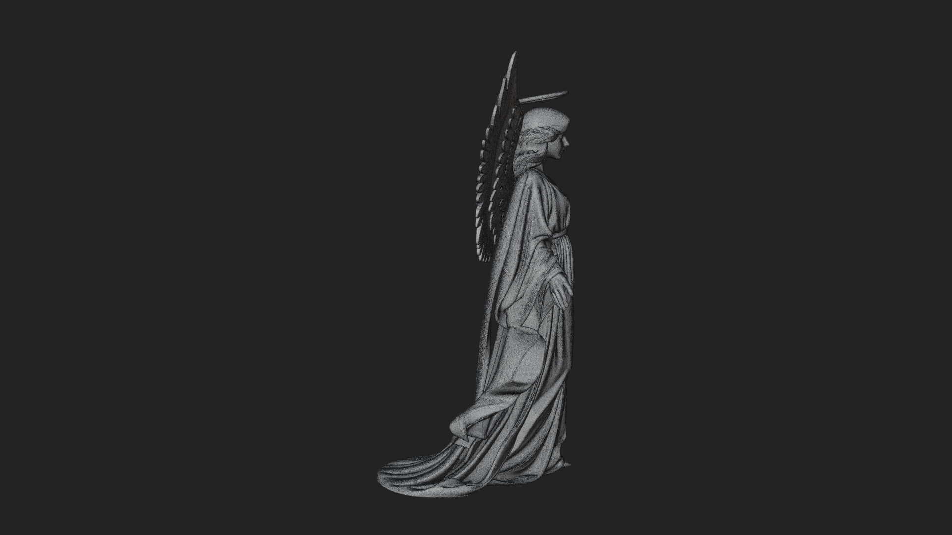 Guardian Angel Statue Design 8 3D Print Model 3D Model