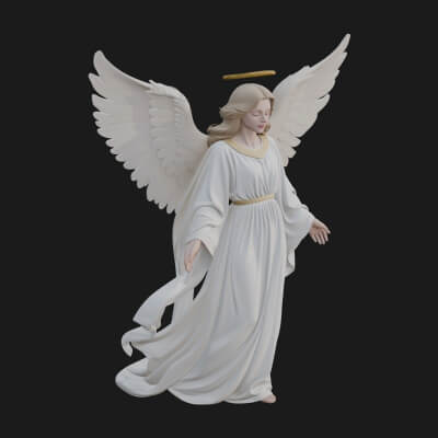 Guardian Angel Statue Design 8 3D Print Model