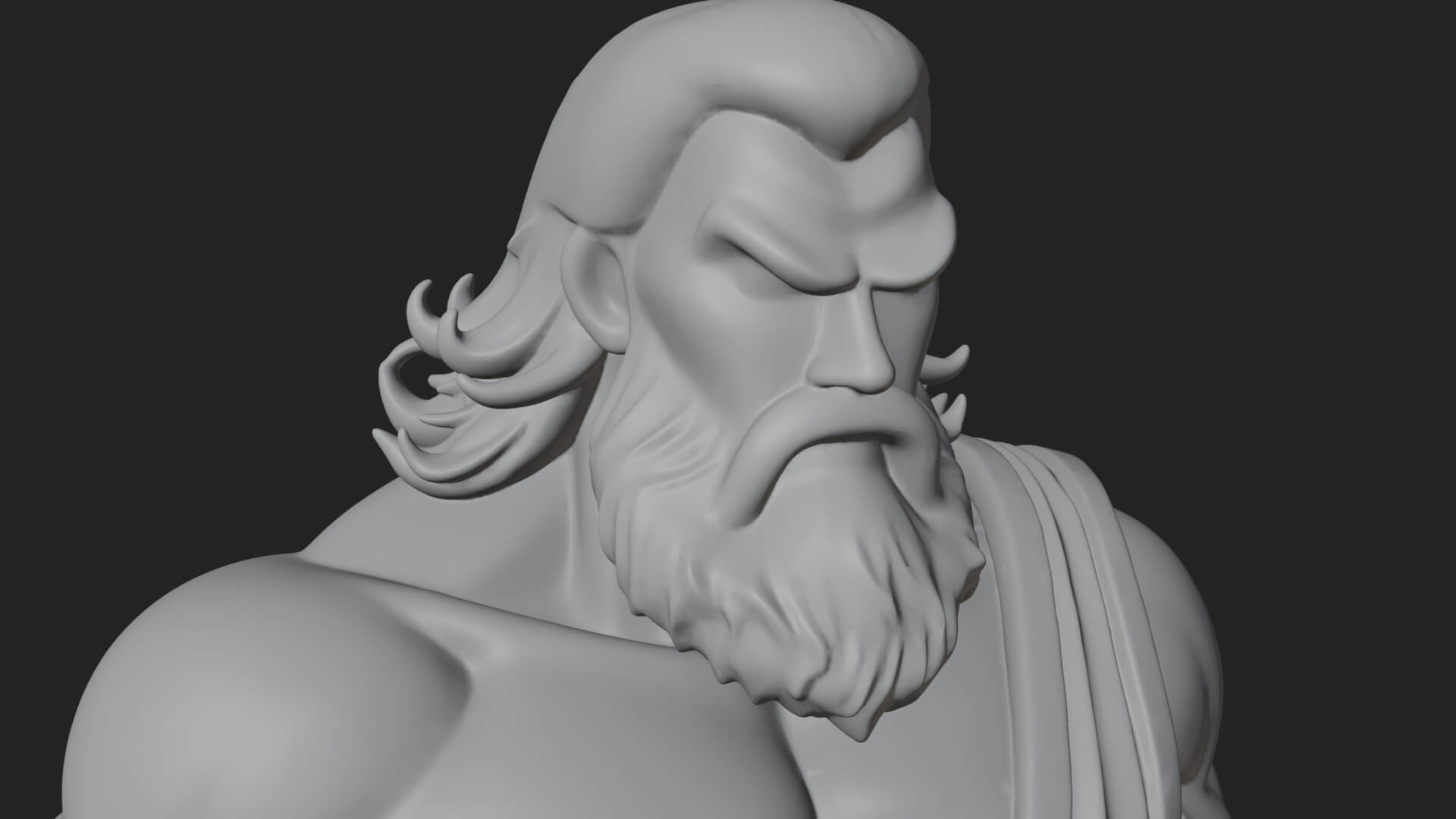 Hades with Cerberus Statue Design 2 3D Print Model 3D Model