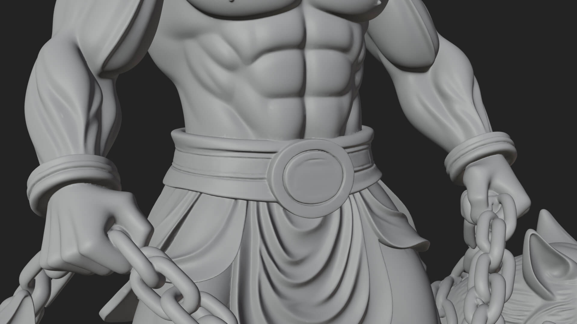 Hades With Cerberus Statue Design 4 3D Print Model 3D Model