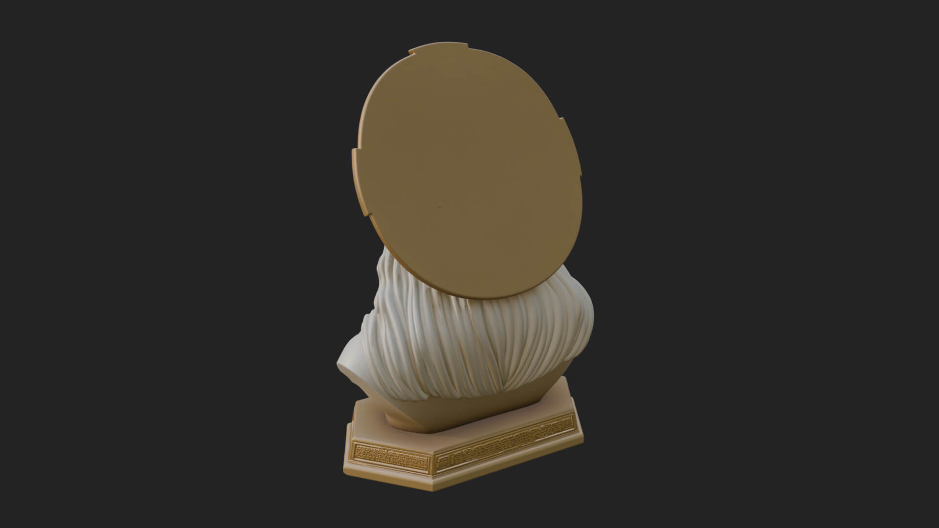 Haloed Christ Bust Statue Design 1 3D Print Model 3D Model