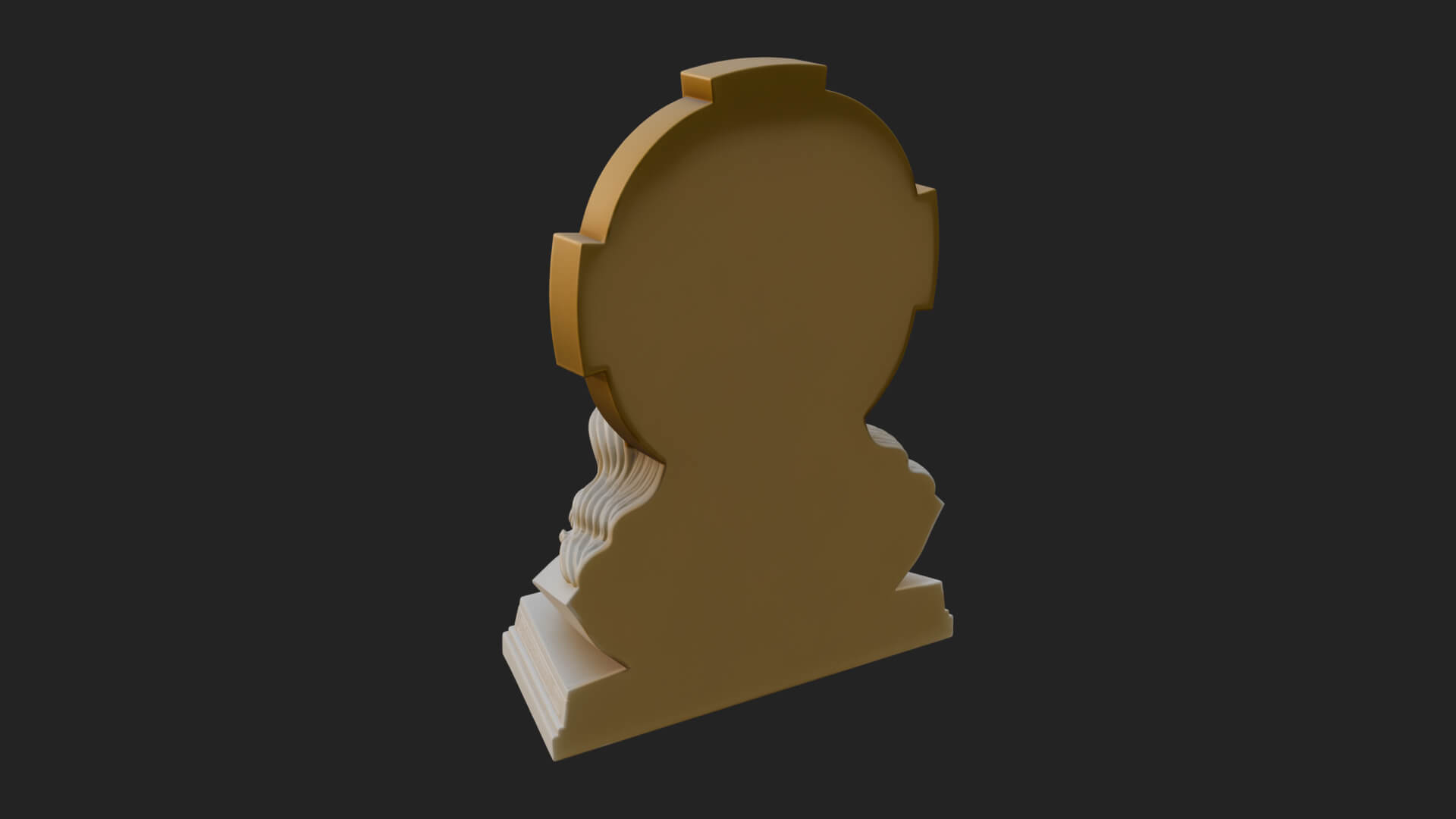 Haloed Christ Bust Statue Design 2 3D Print Model 3D Model
