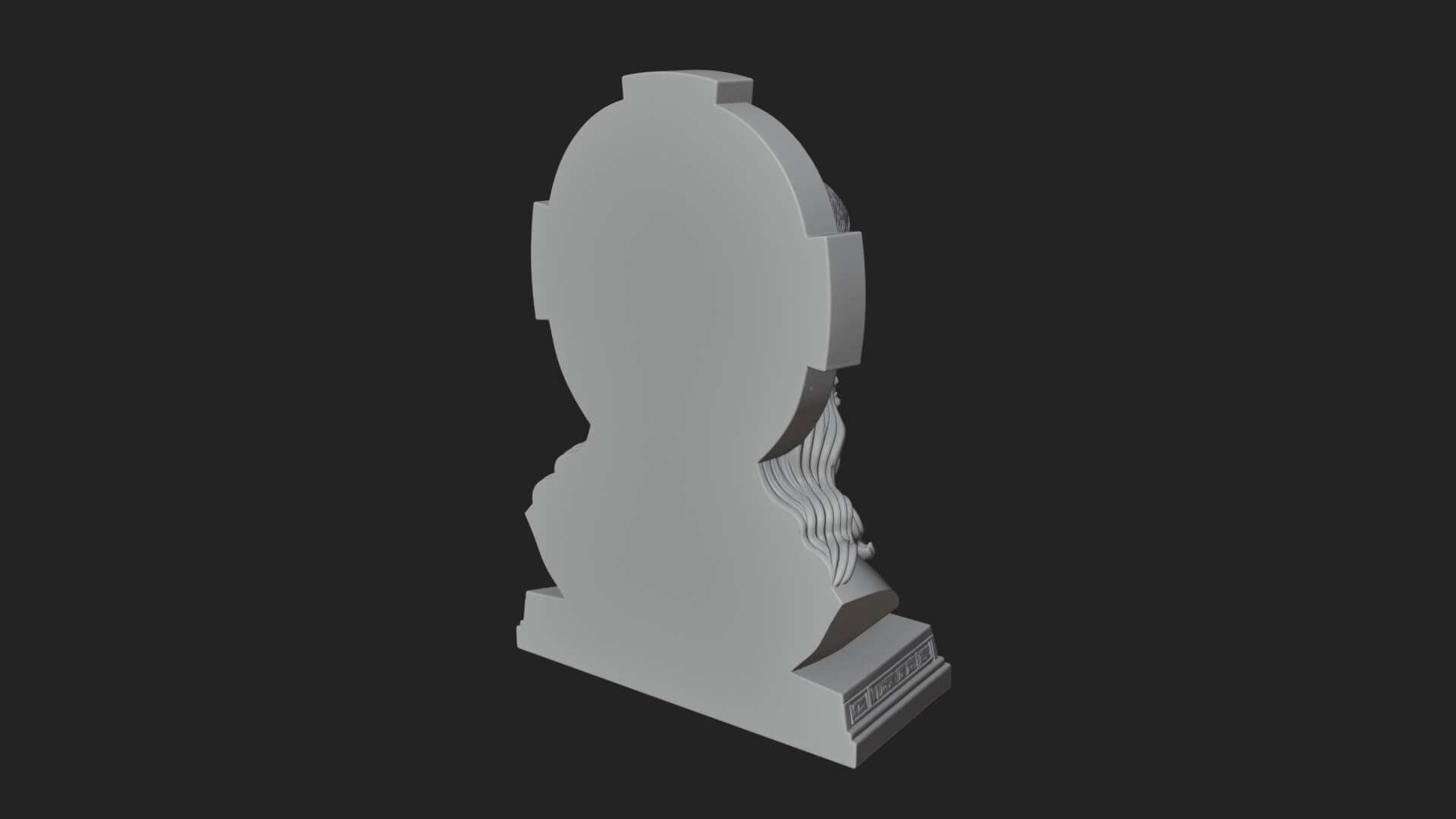 Haloed Christ Bust Statue Design 2 3D Print Model 3D Model