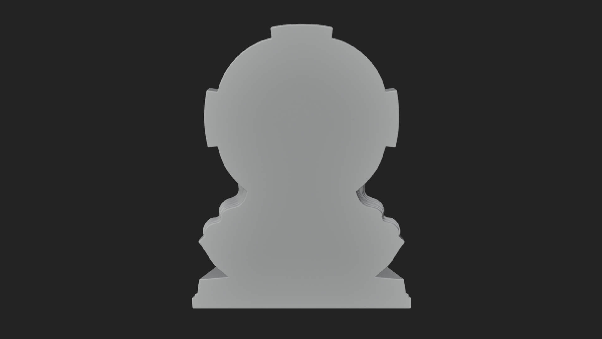 Haloed Christ Bust Statue Design 2 3D Print Model 3D Model