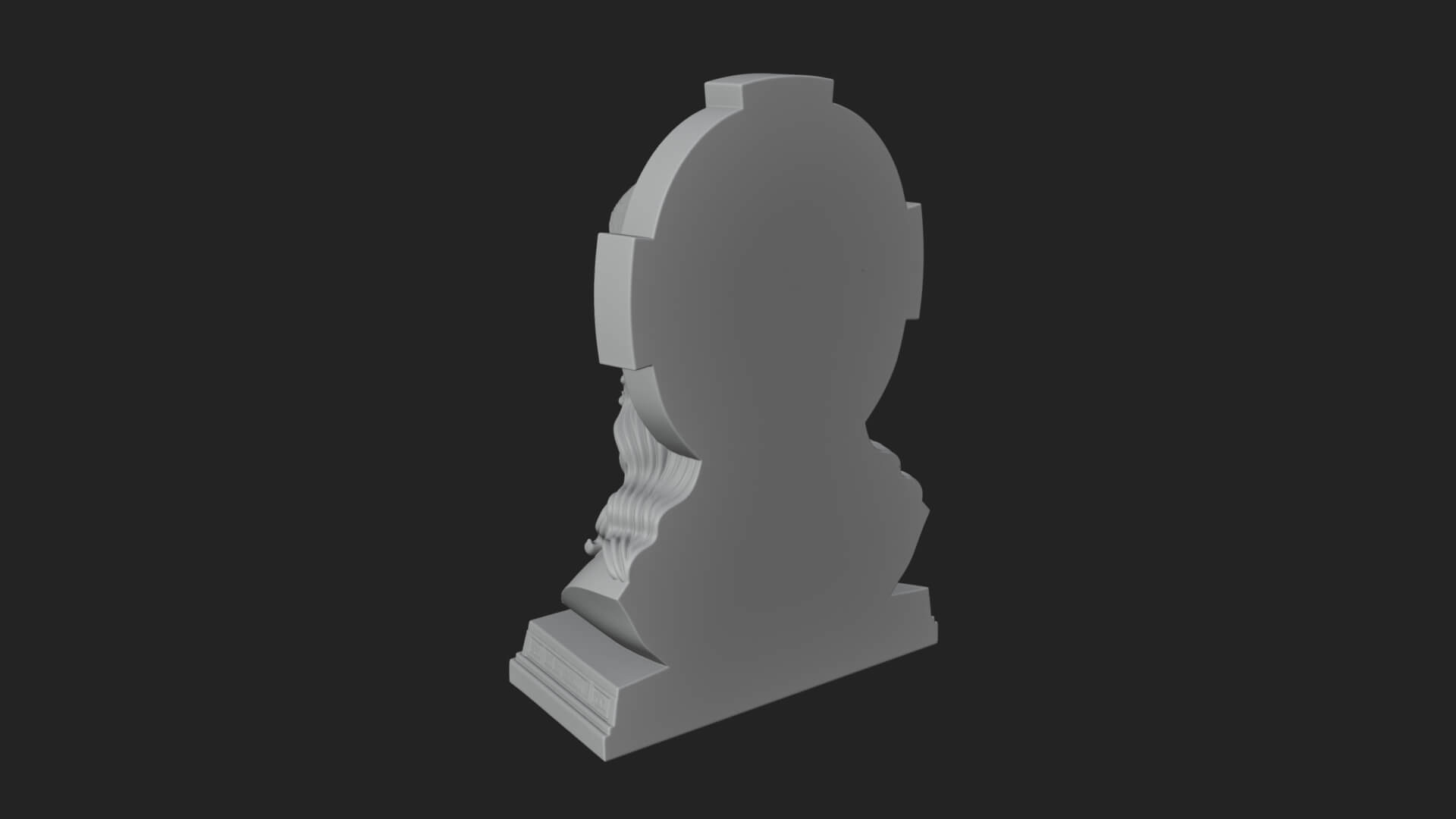 Haloed Christ Bust Statue Design 2 3D Print Model 3D Model