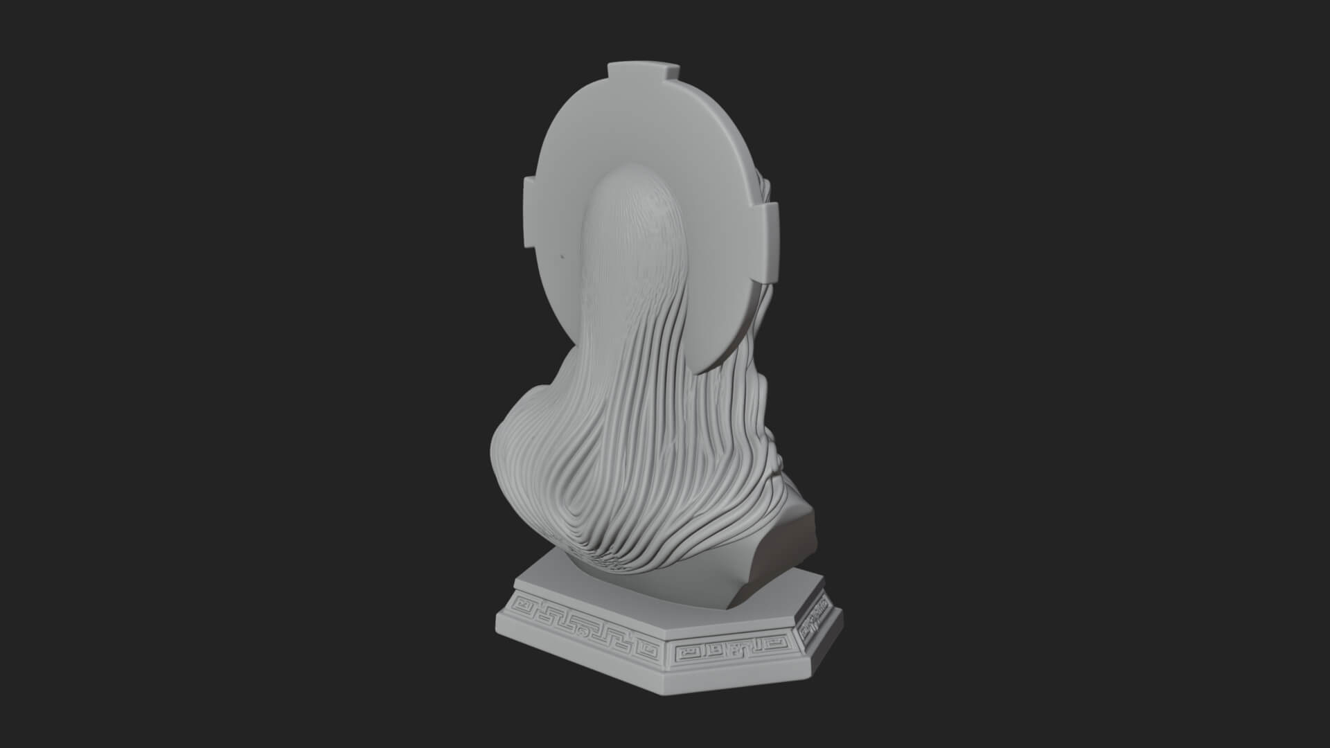 Haloed Christ Bust Statue Design 3 3D Print Model 3D Model