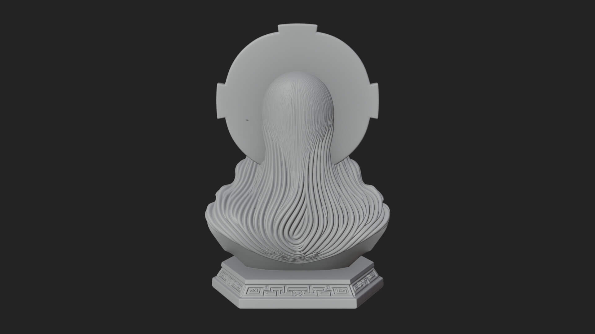 Haloed Christ Bust Statue Design 3 3D Print Model 3D Model