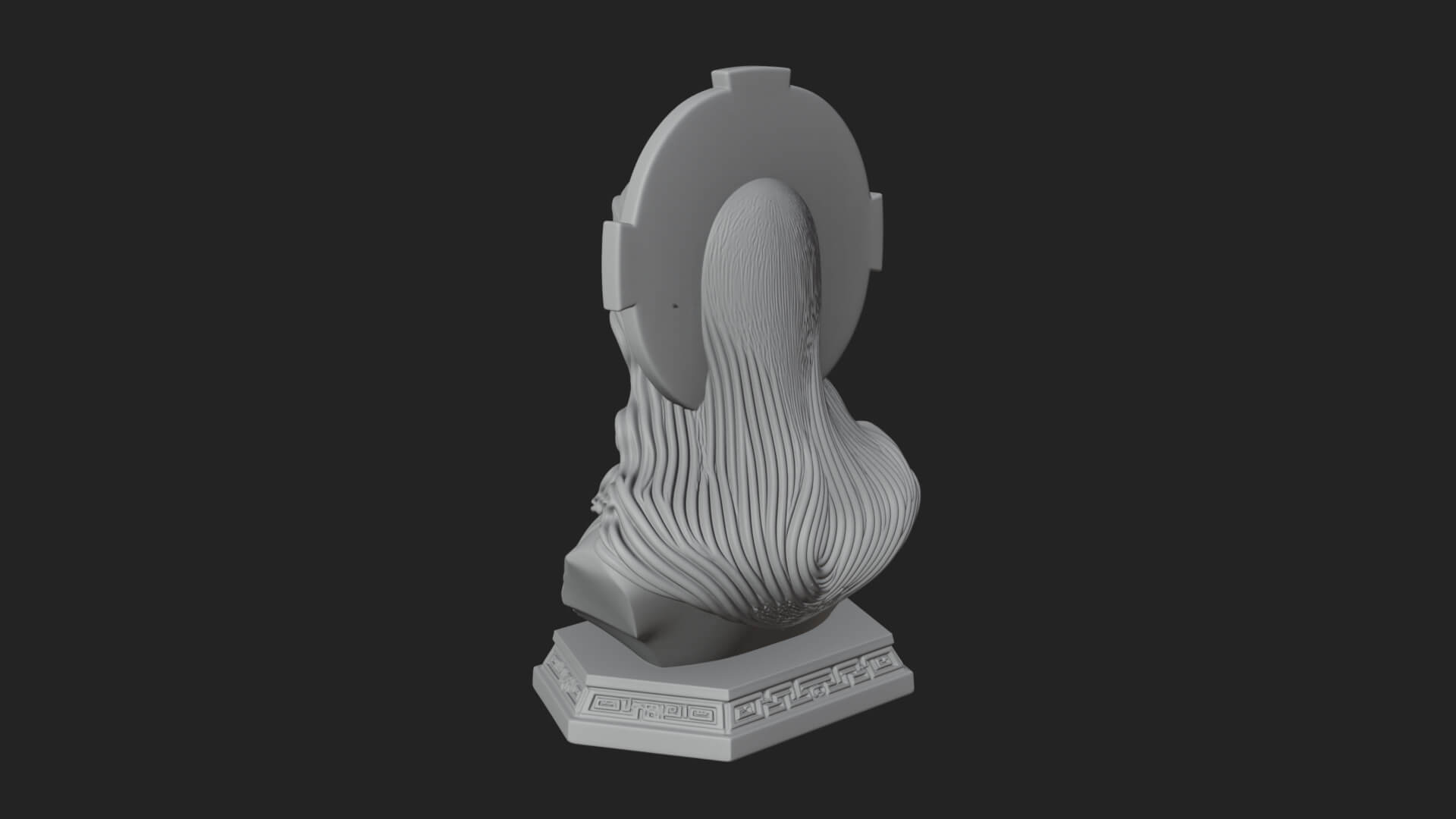 Haloed Christ Bust Statue Design 3 3D Print Model 3D Model
