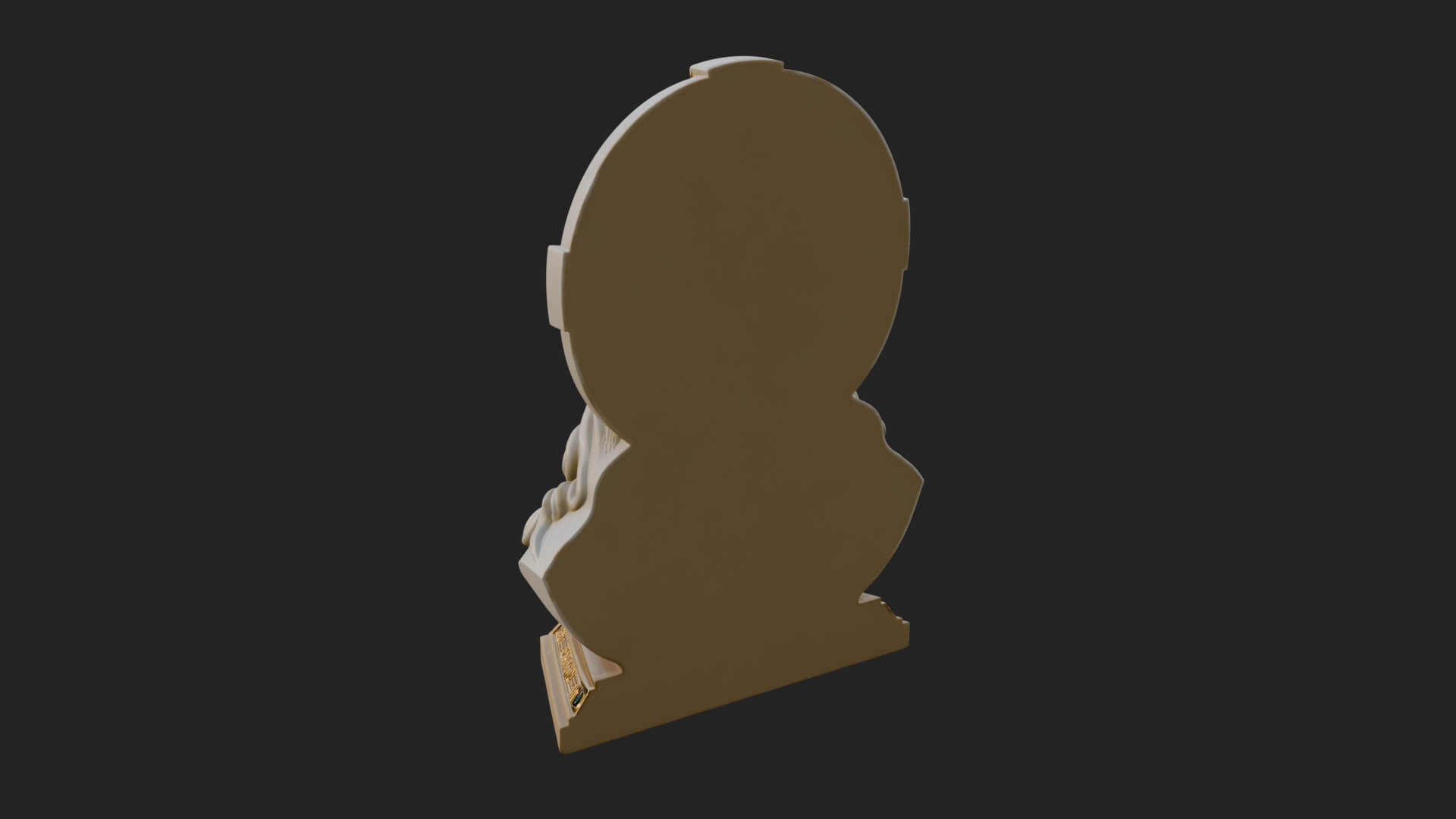 Haloed Christ Bust Statue Design 4 3D Print Model 3D Model