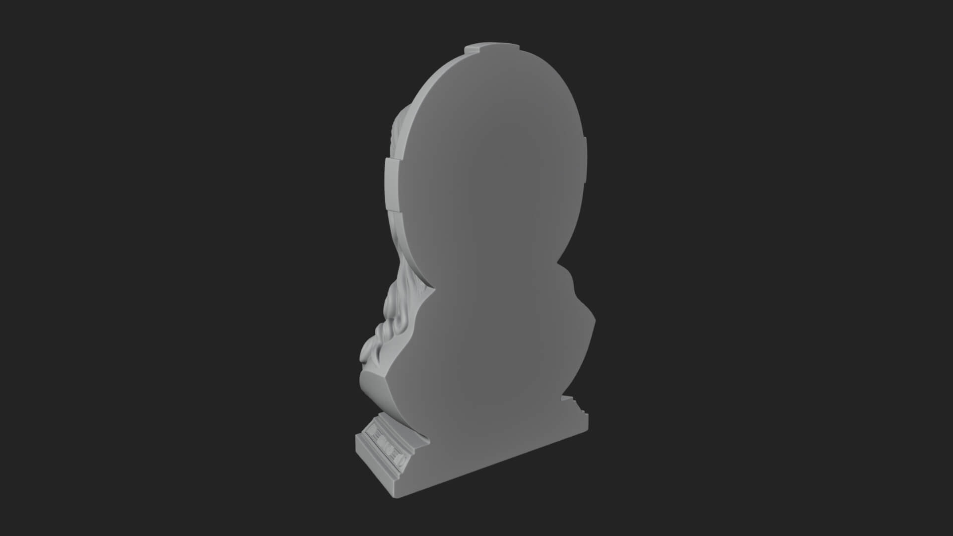Haloed Christ Bust Statue Design 4 3D Print Model 3D Model
