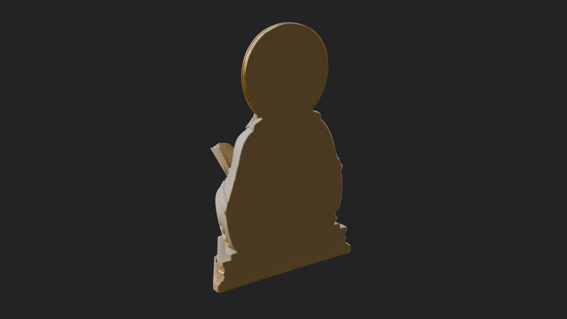Haloed Christ Bust Statue Design 5 3D Print Model 3D Model