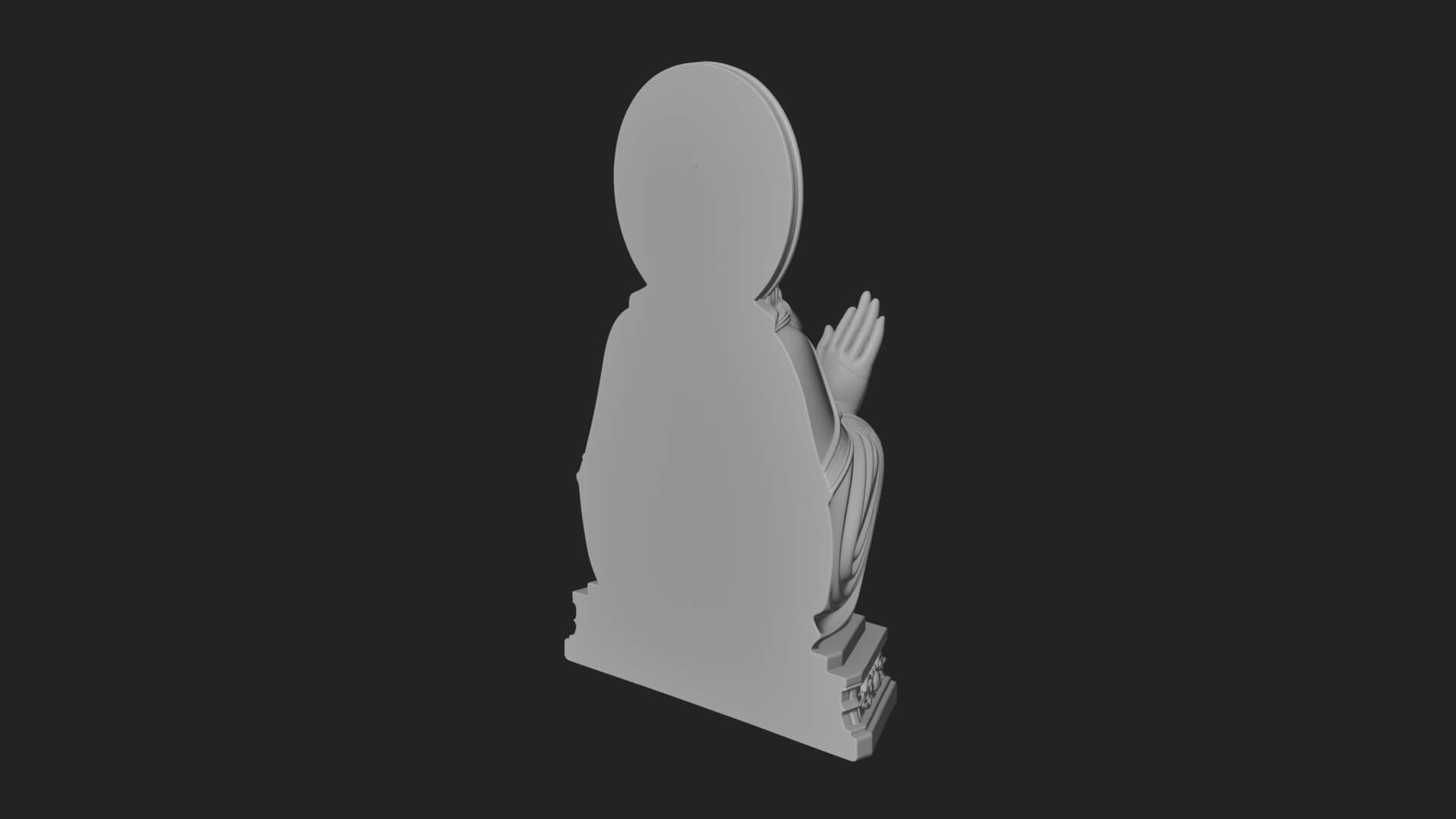 Haloed Christ Bust Statue Design 5 3D Print Model 3D Model
