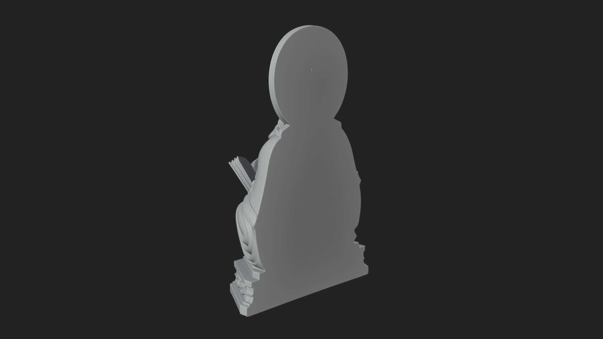 Haloed Christ Bust Statue Design 5 3D Print Model 3D Model