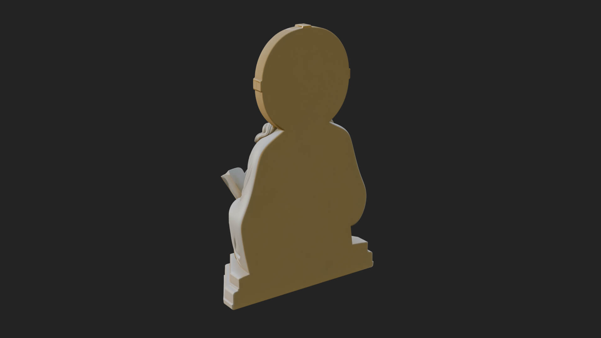 Haloed Christ Bust Statue Design 7 3D Print Model 3D Model