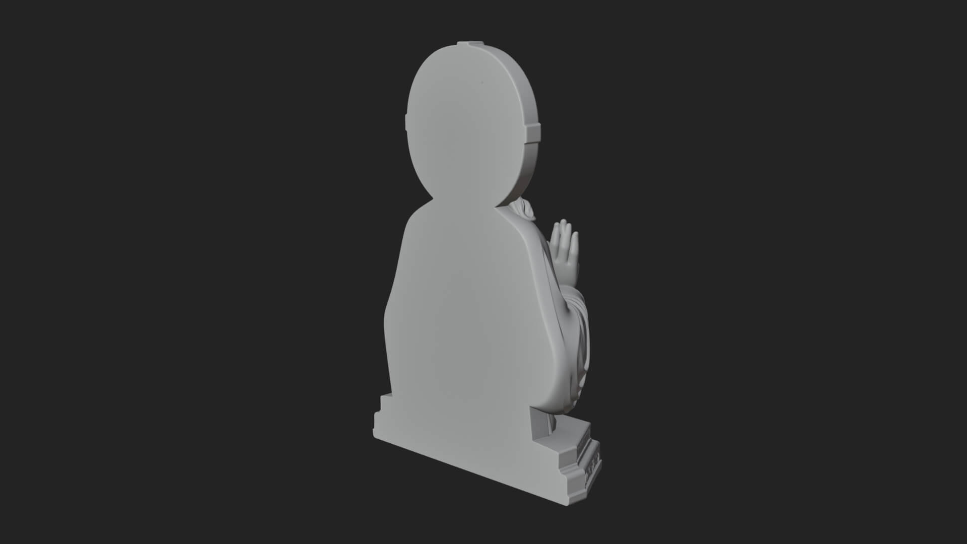 Haloed Christ Bust Statue Design 7 3D Print Model 3D Model