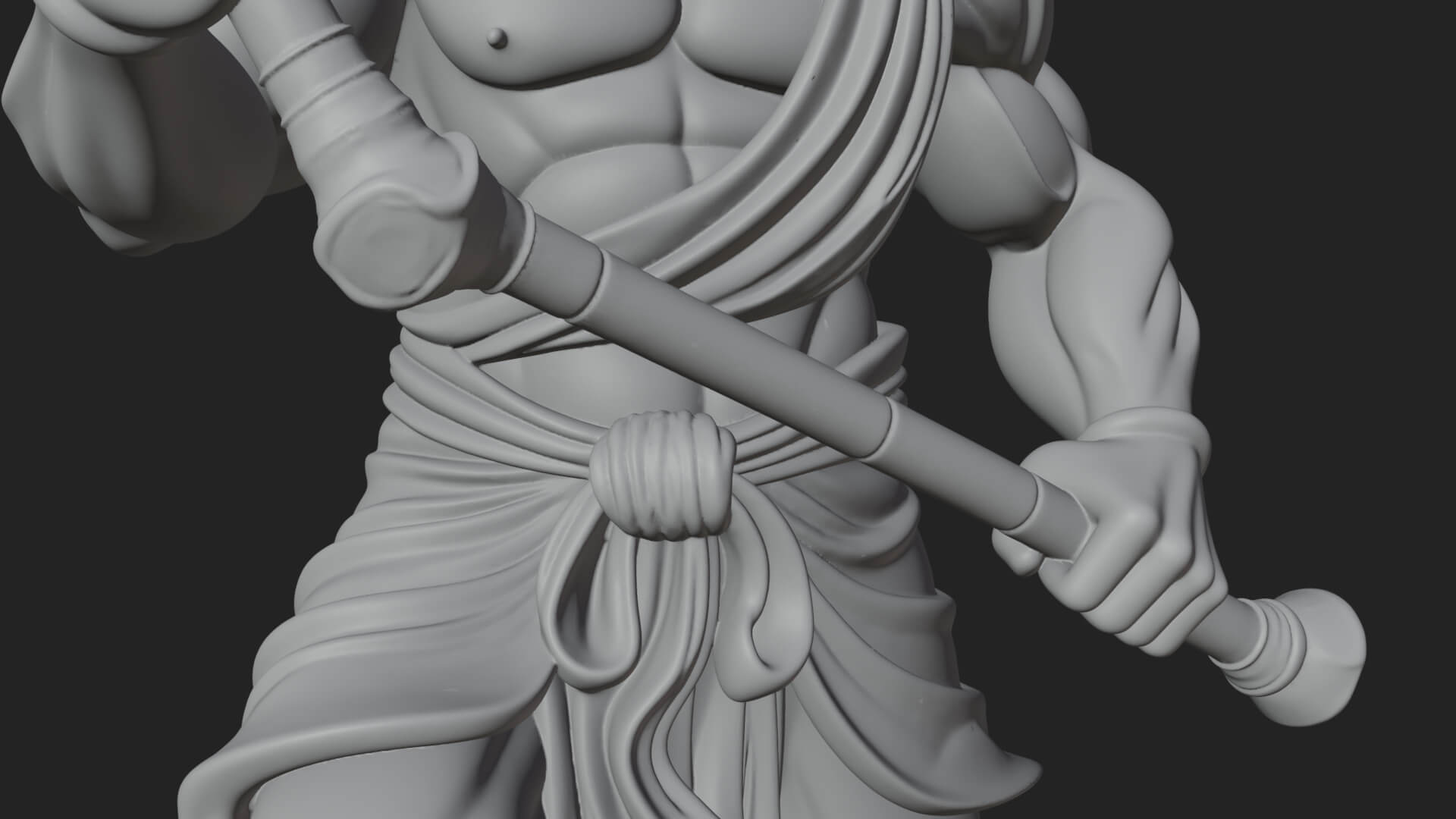 Hammer Thunder God Statue Design 1 3D Print Model 3D Model
