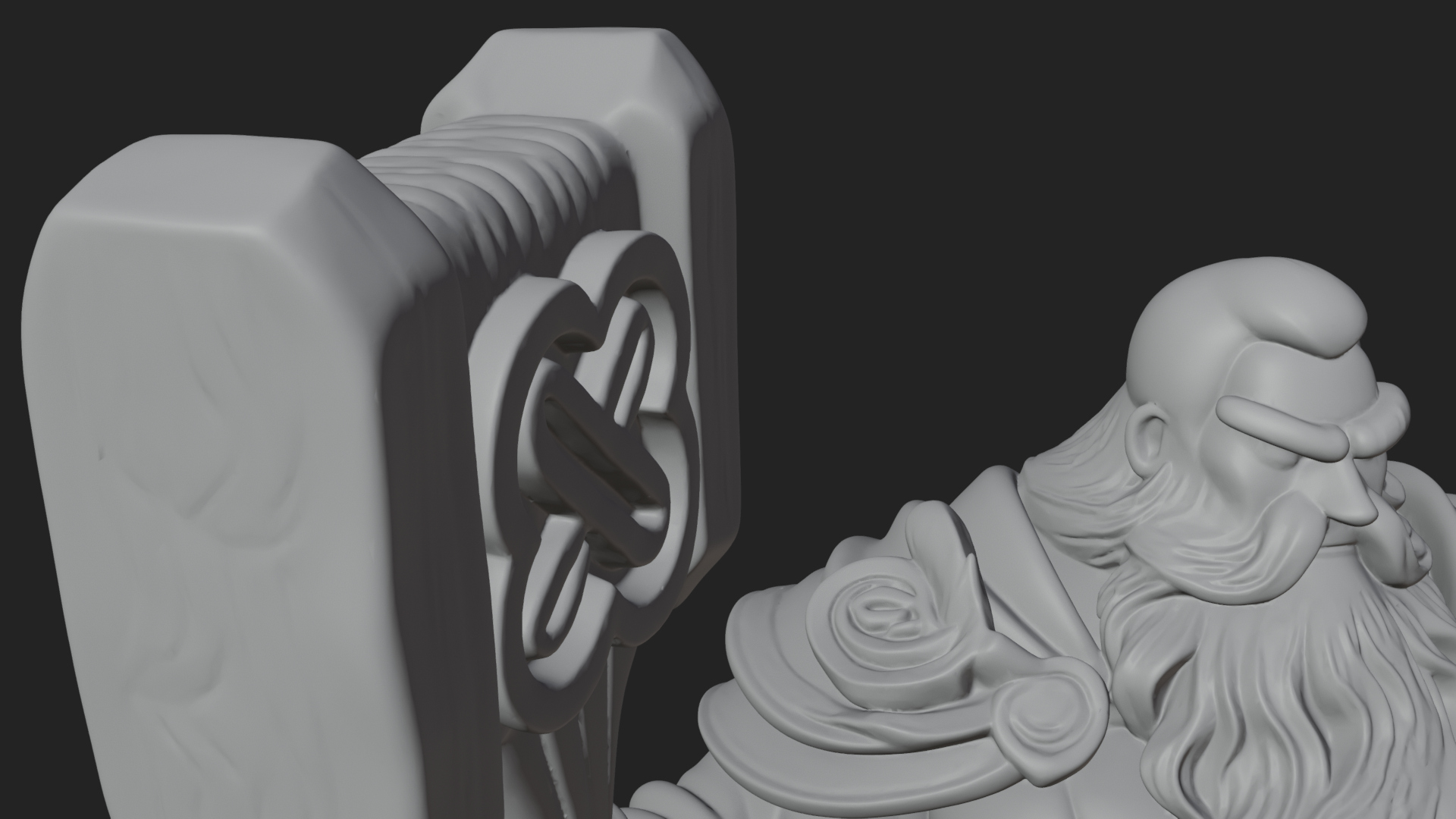 Hammer Thunder God Statue Design 2 3D Print Model 3D Model
