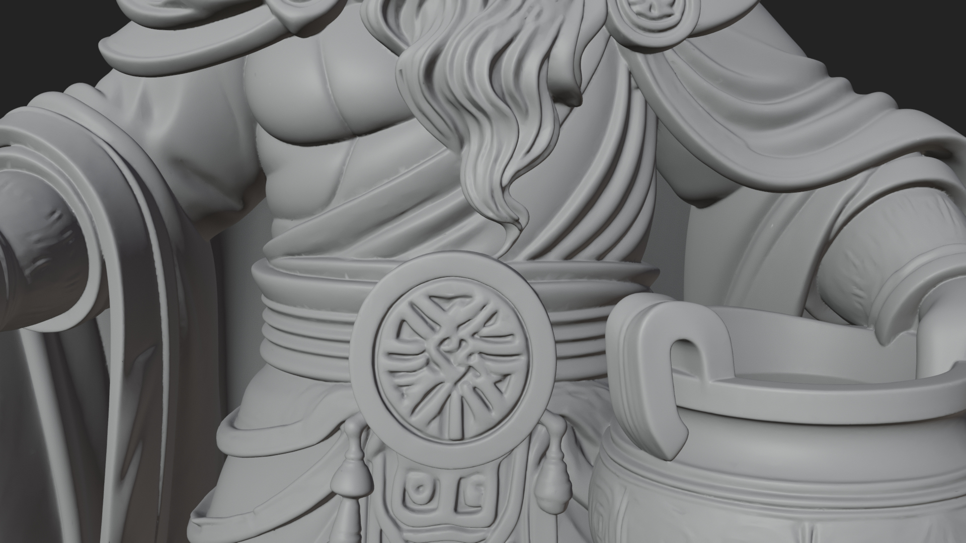 Hammer Thunder God Statue Design 2 3D Print Model 3D Model
