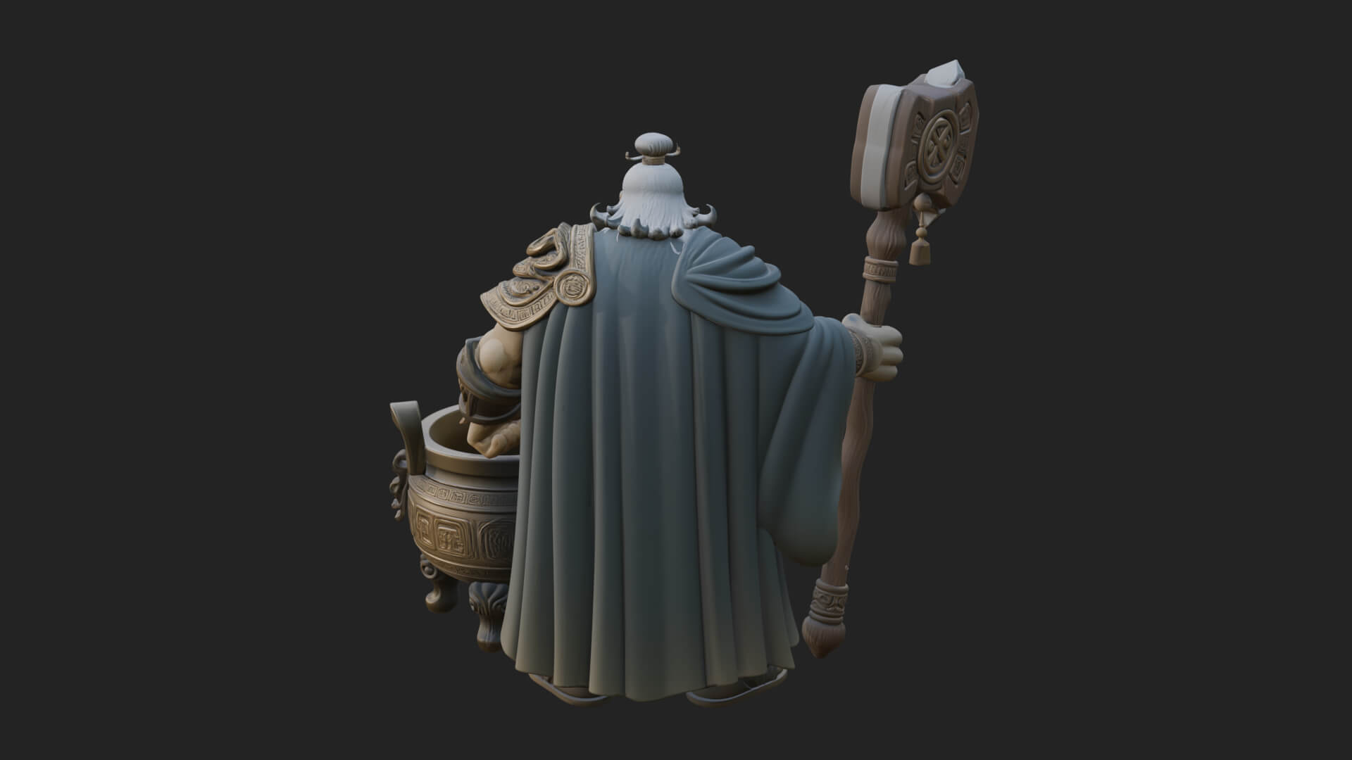 Hammer Thunder God Statue Design 3 3D Print Model 3D Model