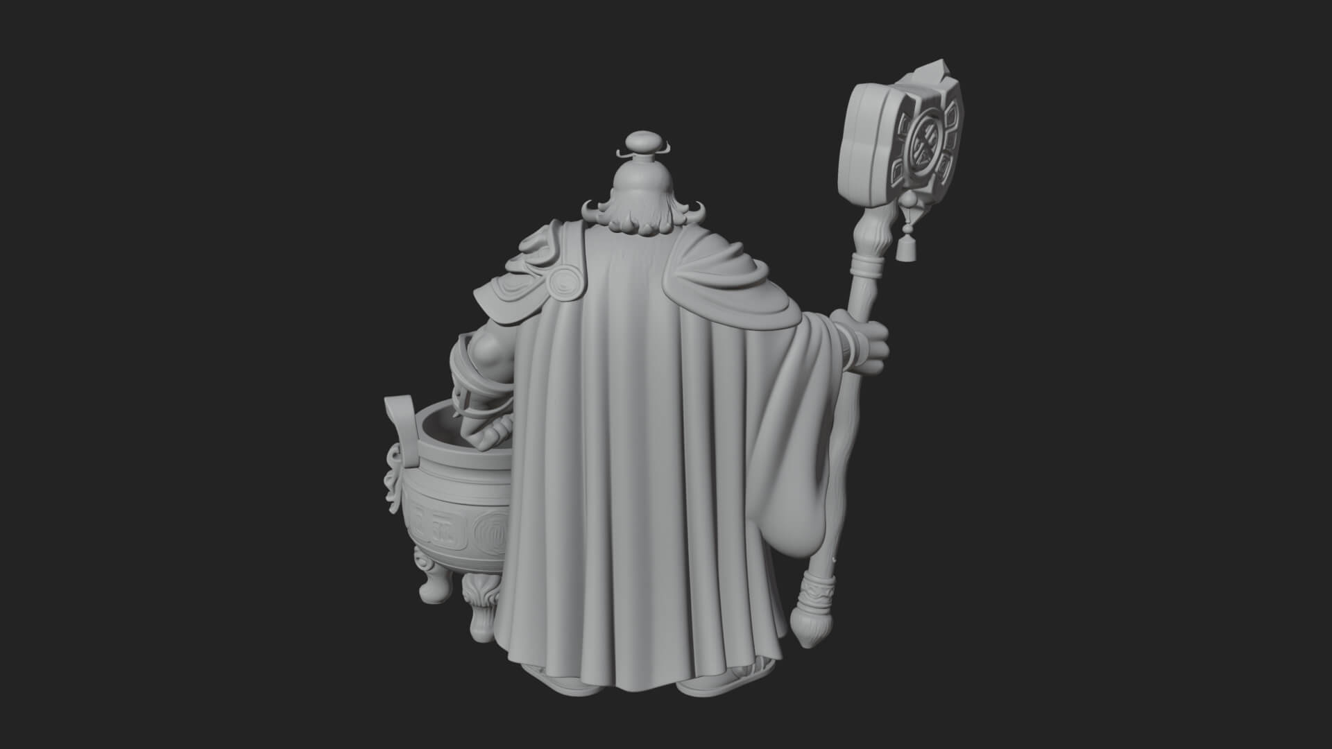 Hammer Thunder God Statue Design 3 3D Print Model 3D Model