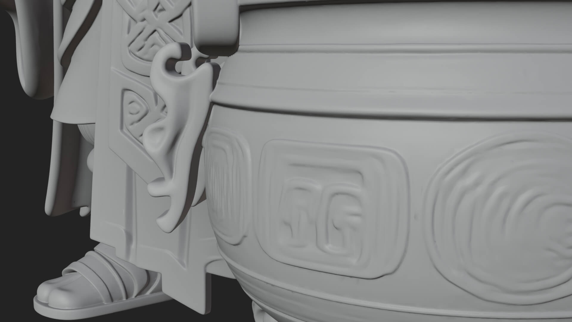 Hammer Thunder God Statue Design 3 3D Print Model 3D Model