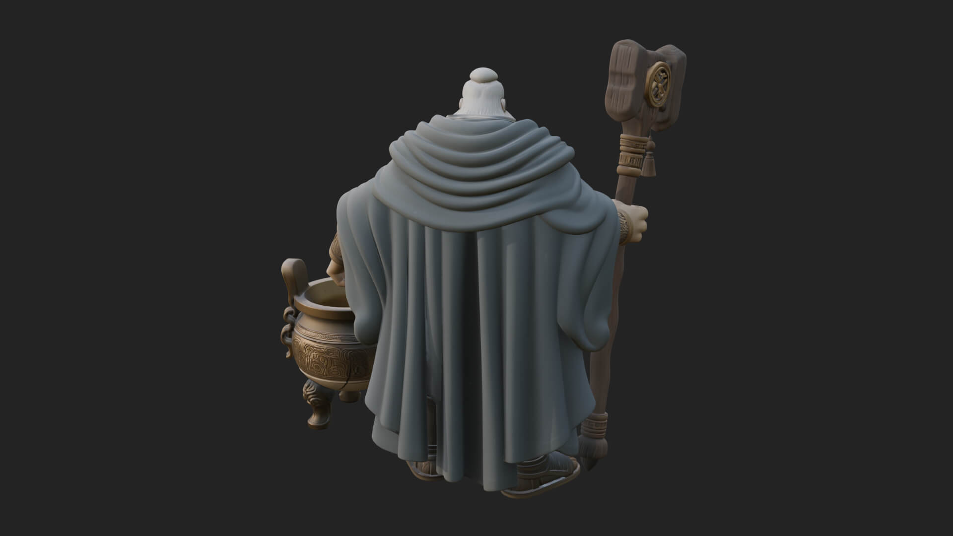 Hammer Thunder God Statue Design 4 3D Print Model 3D Model