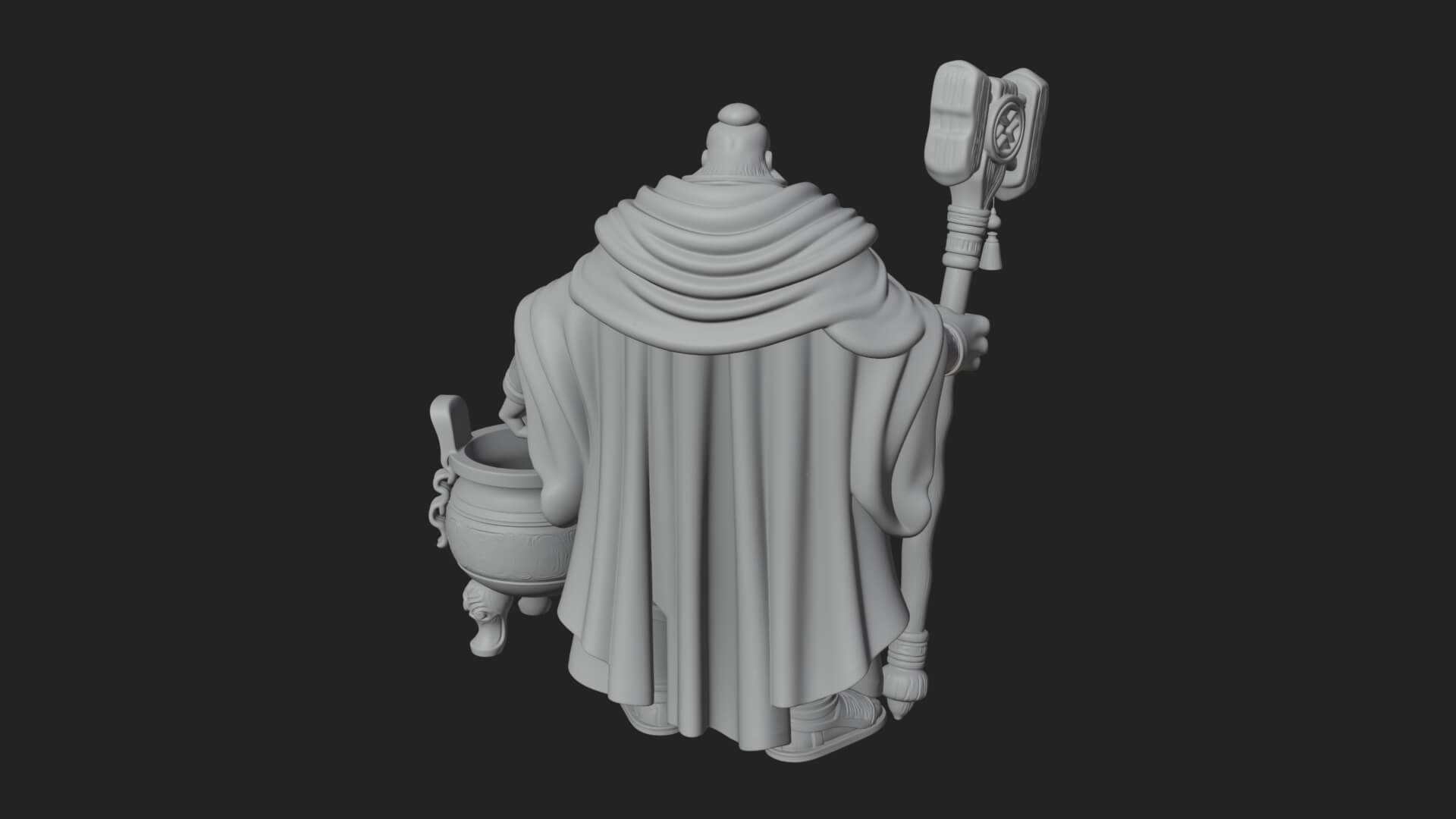 Hammer Thunder God Statue Design 4 3D Print Model 3D Model