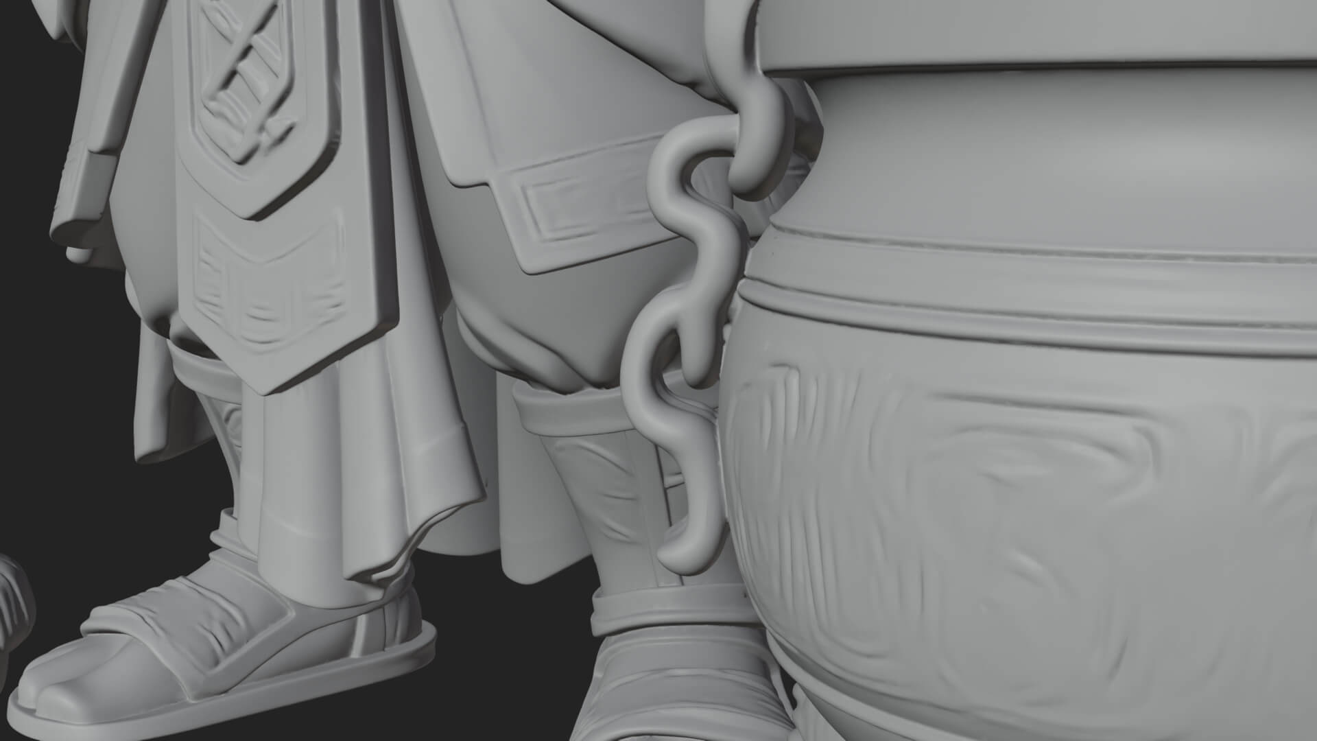 Hammer Thunder God Statue Design 4 3D Print Model 3D Model