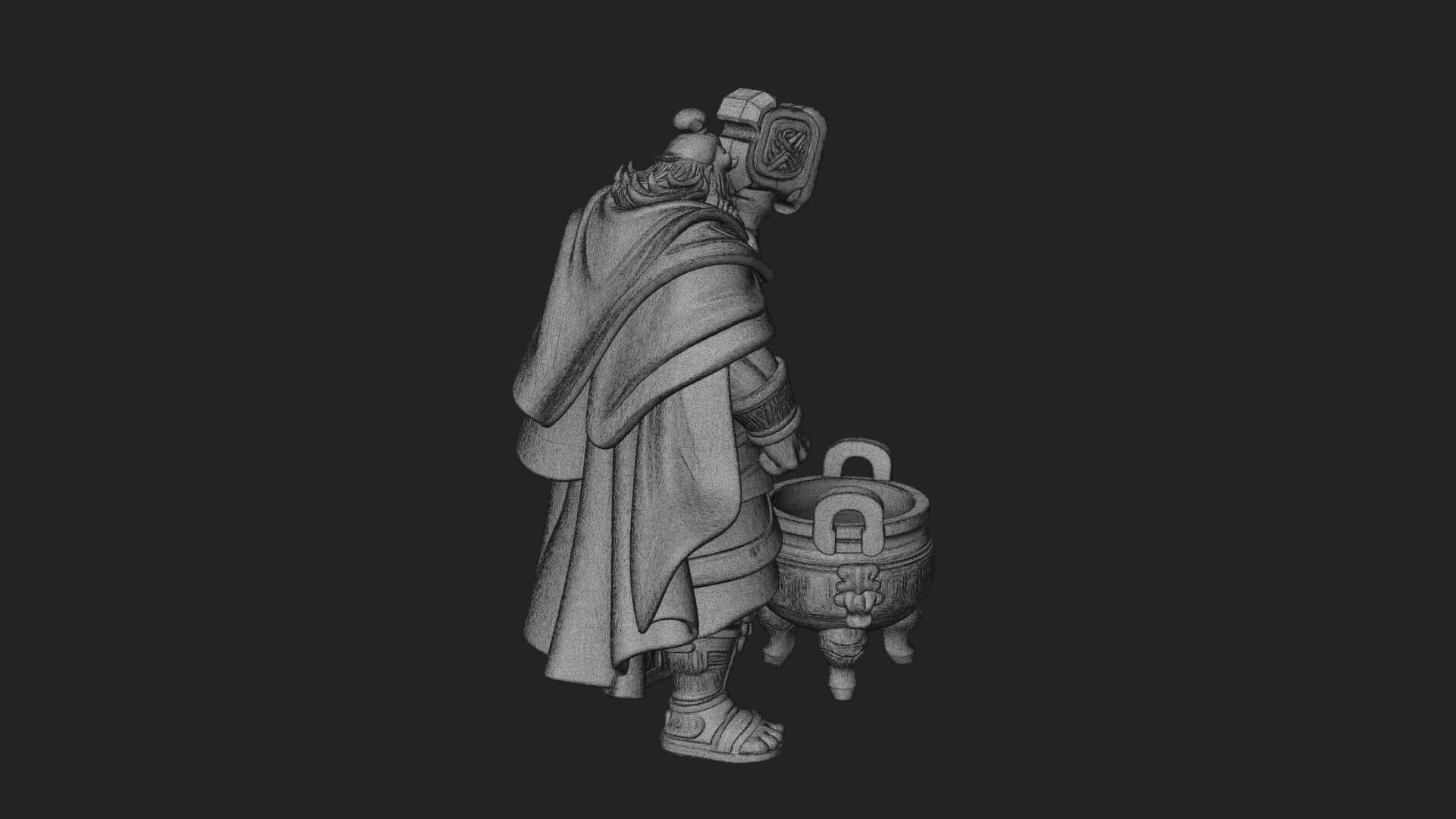 Hammer Thunder God Statue Design 5 3D Print Model 3D Model