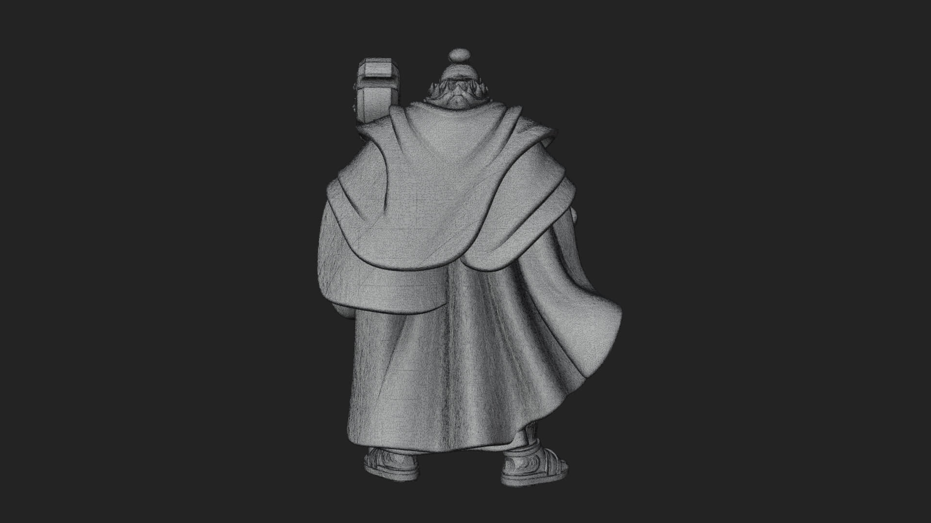 Hammer Thunder God Statue Design 5 3D Print Model 3D Model