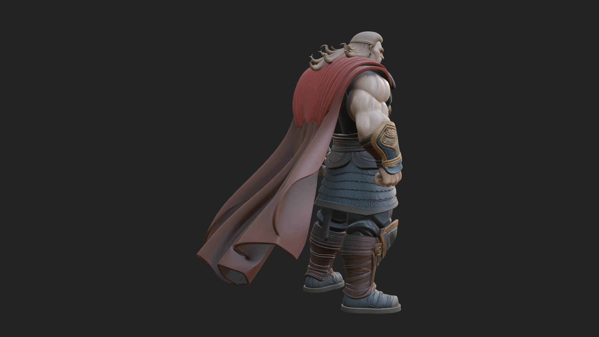 Hammer Thunder God Statue Design 6 3D Print Model 3D Model