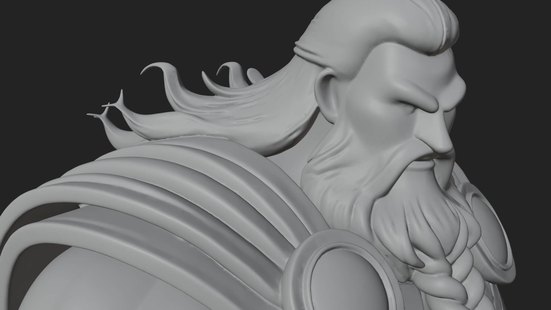 Hammer Thunder God Statue Design 6 3D Print Model 3D Model