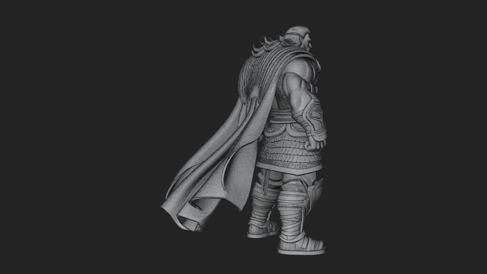 Hammer Thunder God Statue Design 6 3D Print Model 3D Model