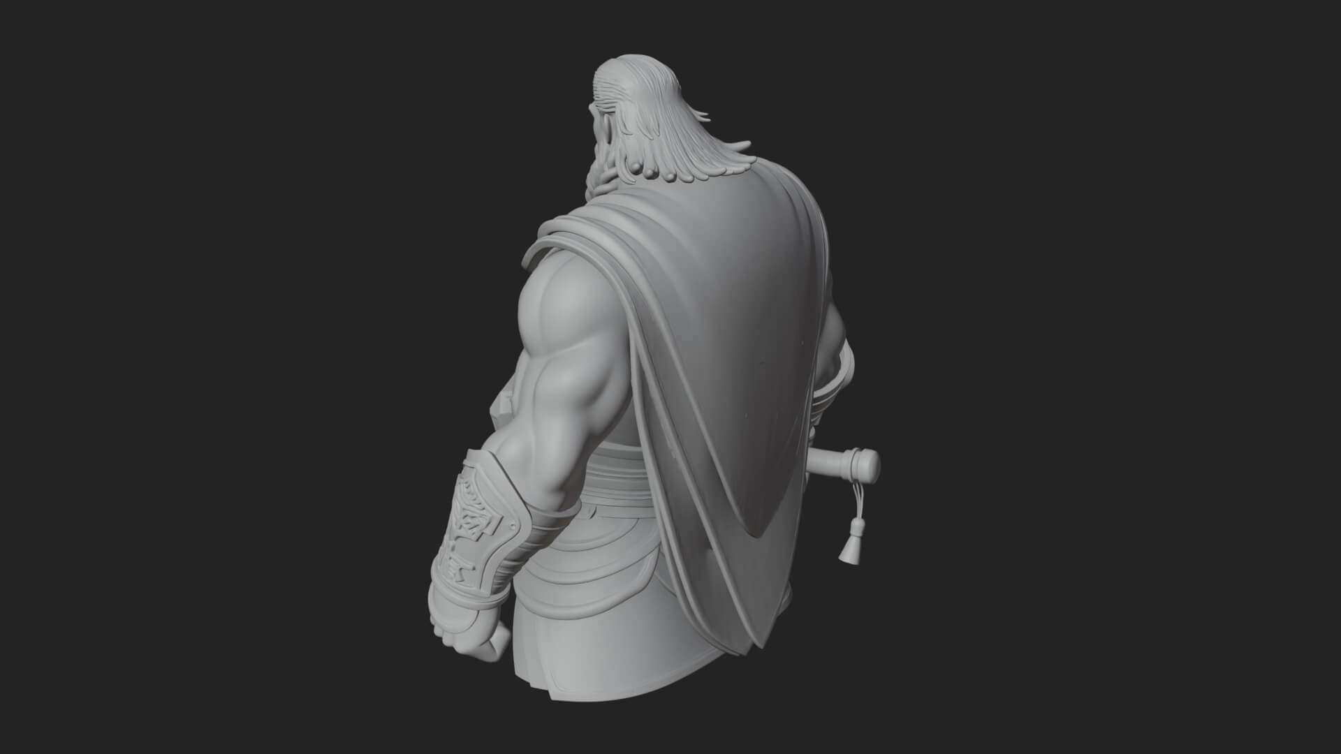 Hammer Thunder God Statue Design 7 3D Print Model 3D Model