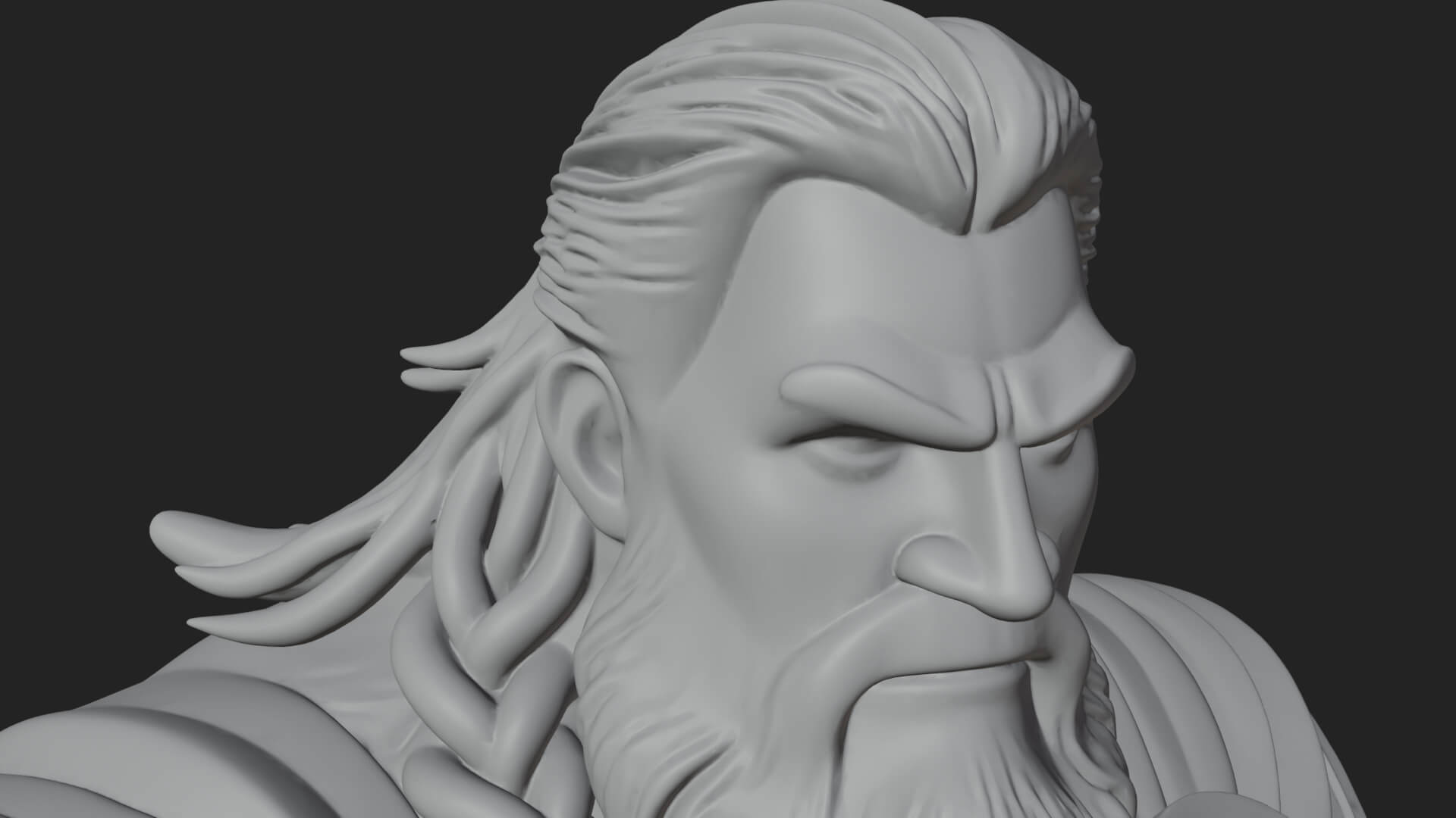 Hammer Thunder God Statue Design 7 3D Print Model 3D Model