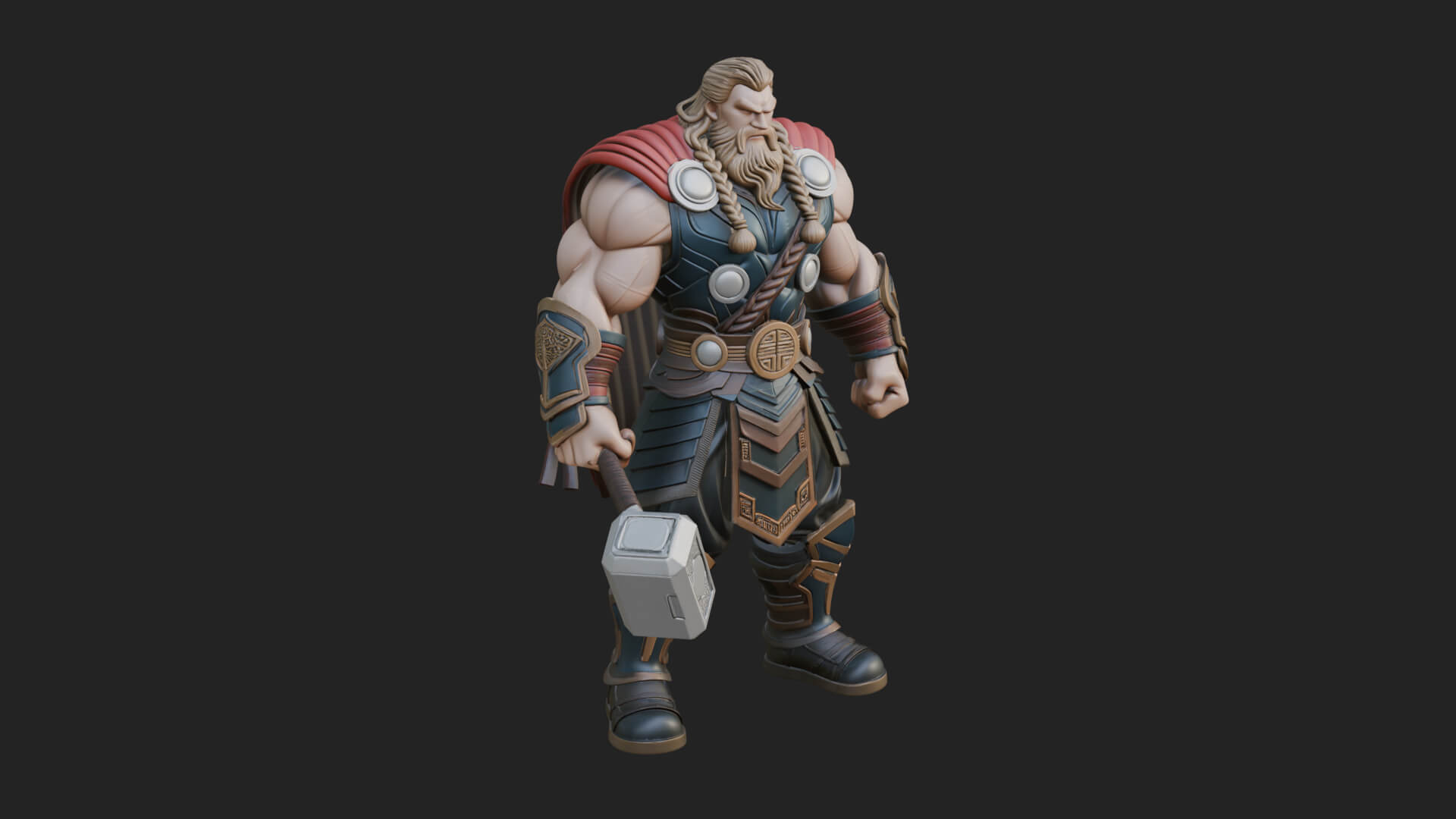 Hammer Thunder God Statue Design 8 3D Print Model 3D Model