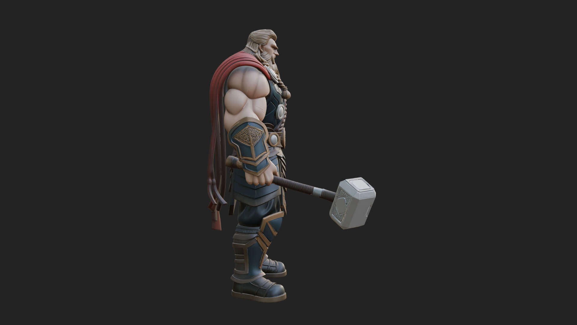 Hammer Thunder God Statue Design 8 3D Print Model 3D Model