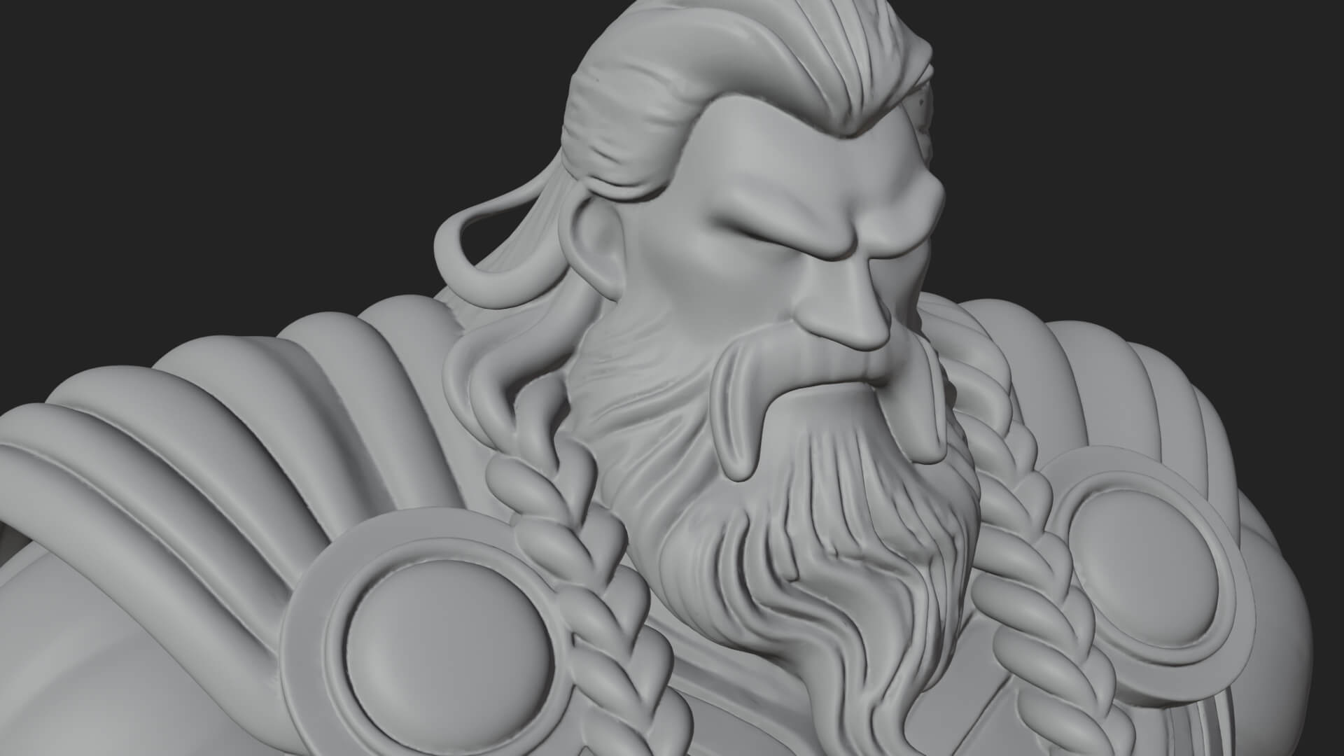 Hammer Thunder God Statue Design 8 3D Print Model 3D Model