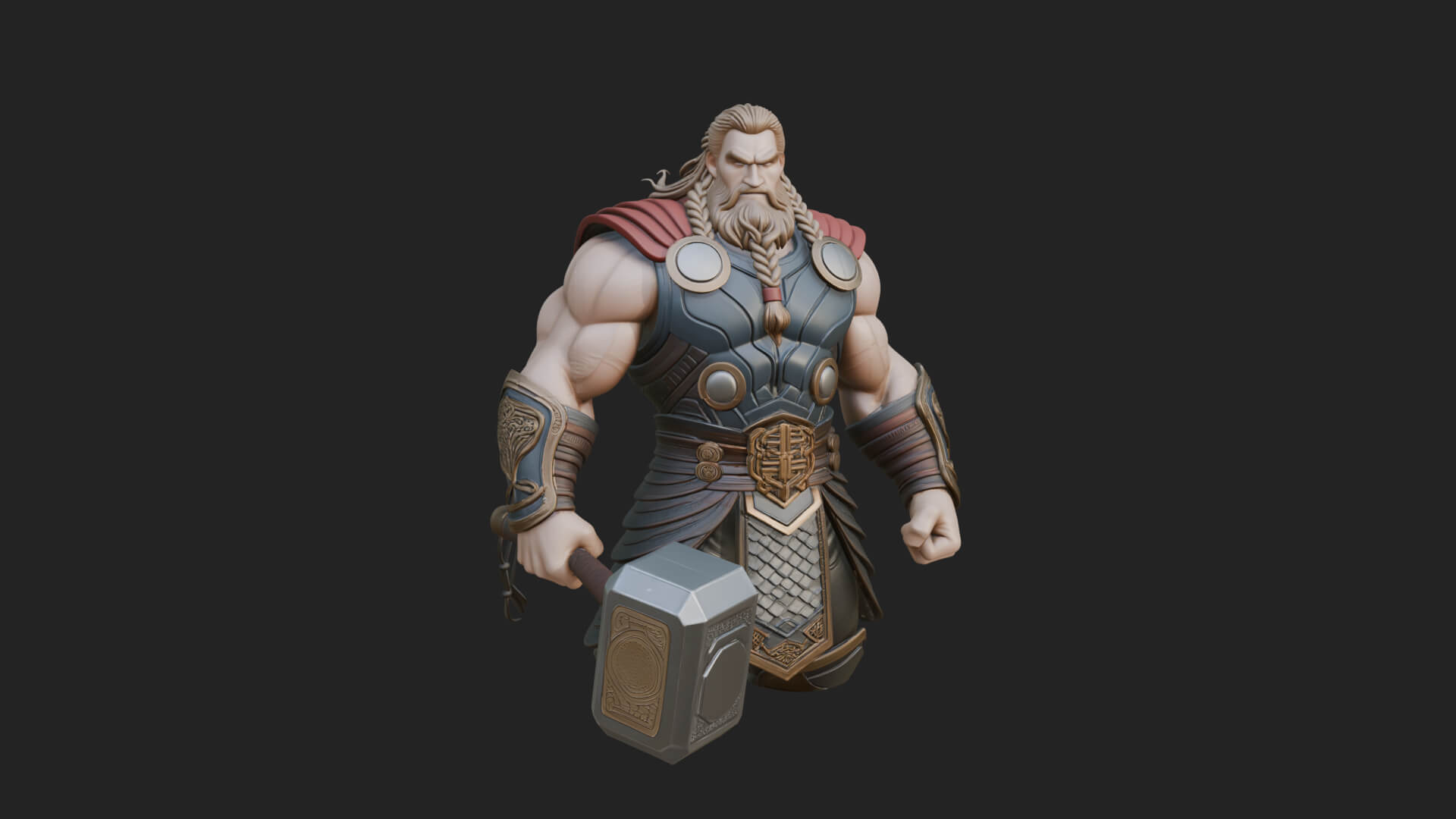Hammer Thunder God Statue Design 9 3D Print Model 3D Model