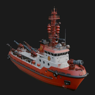 Harbour Tugboat Model Design 8 3D Print Model