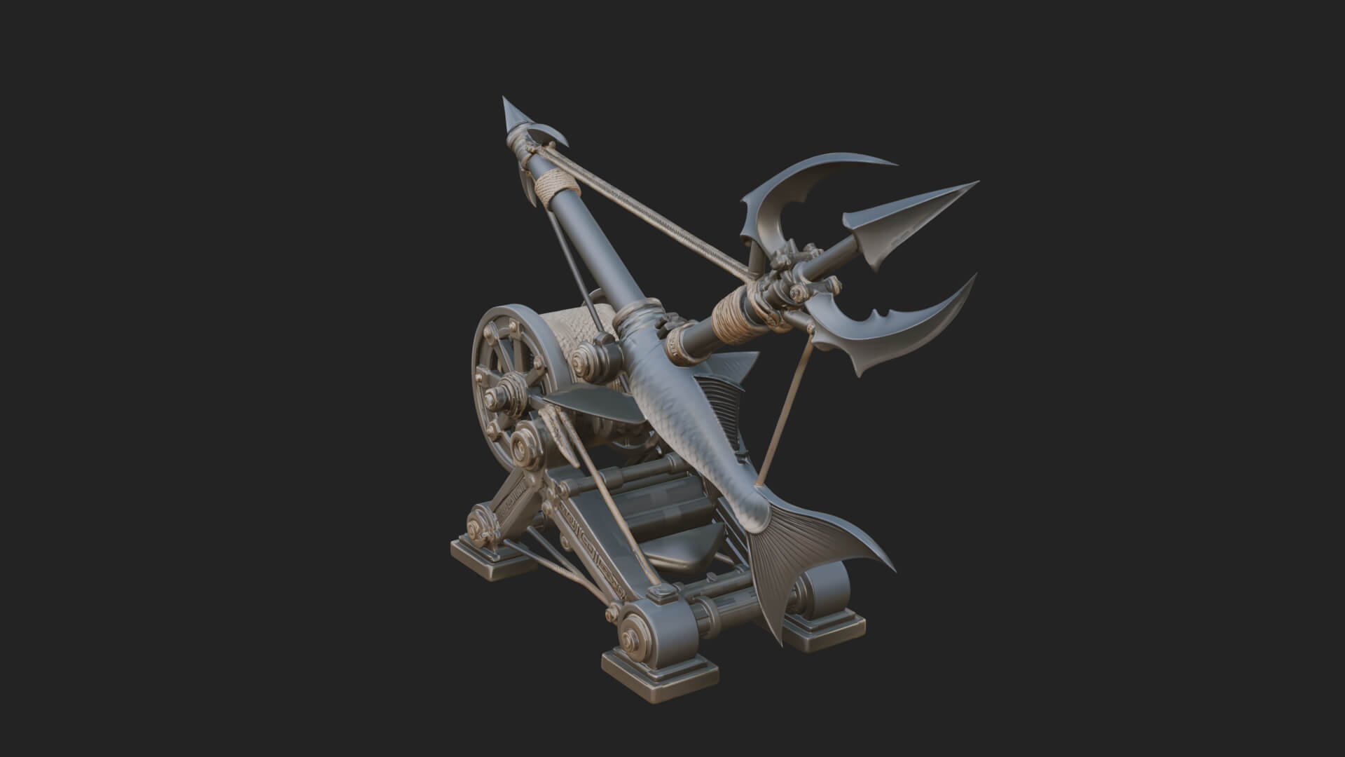 Harpoon Launcher Engine Model Design 1 3D Print Model 3D Model